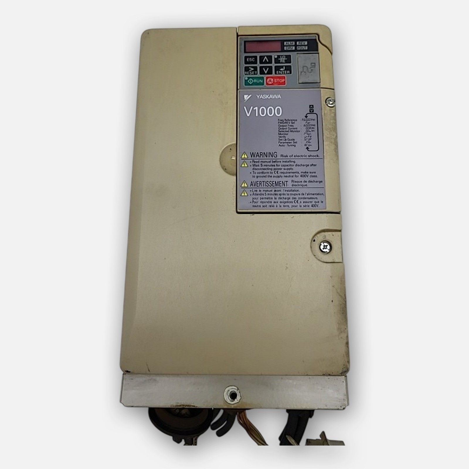 YASKAWA CIMR-VU2A0040FAA FREQUENCY DRIVE AC3PH, REV A, 200-24V, 52.0/37.0A
