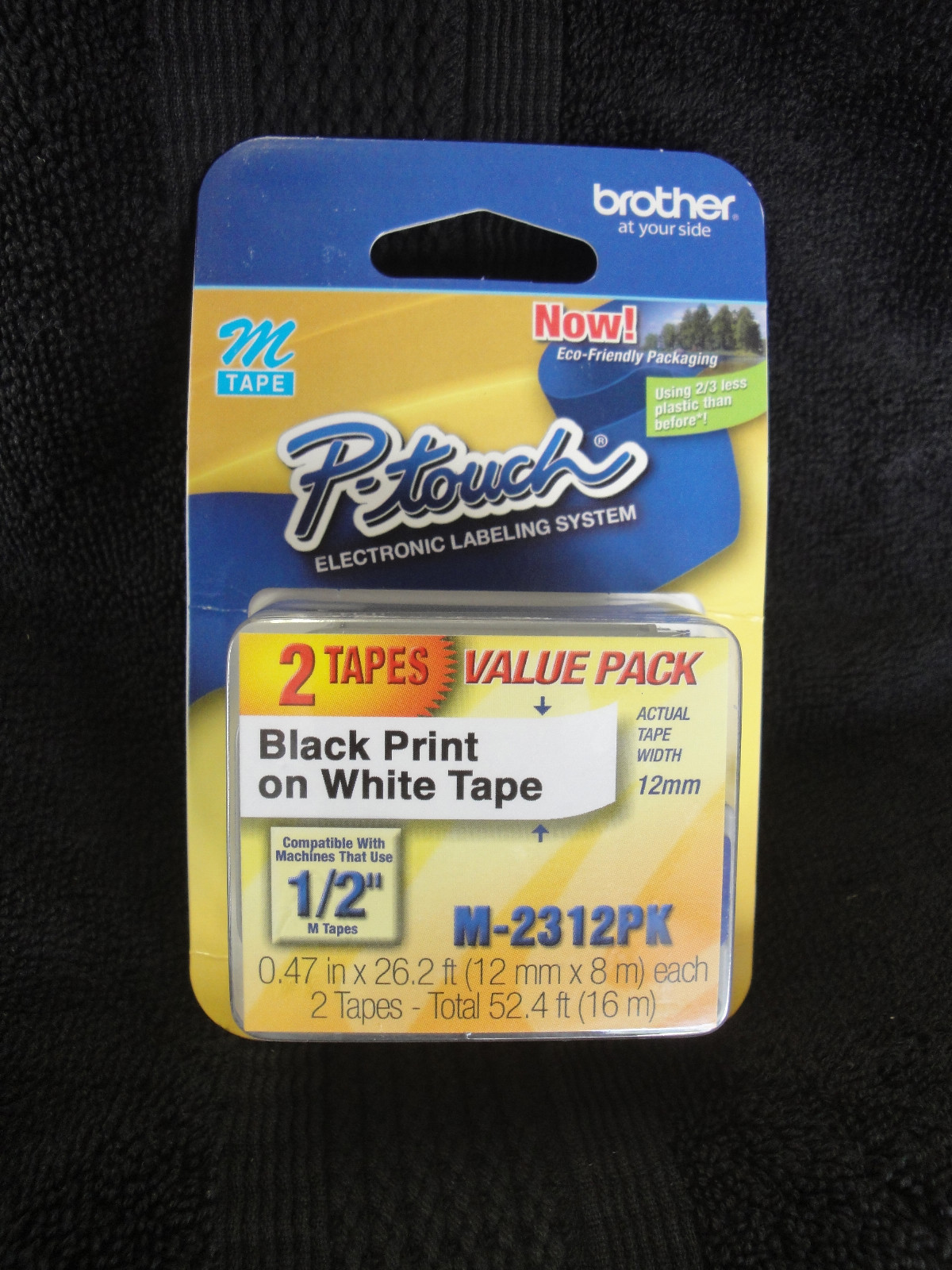 2 🛑 GENUINE BROTHER M231 P-Touch Label Tape, Ptouch 1/2″ M-231 M-2312PK OEM👍