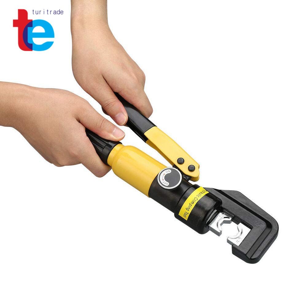 10T Hydraulic Wire Battery Cable Lug Terminal Crimper Crimping Tool W/ Case US