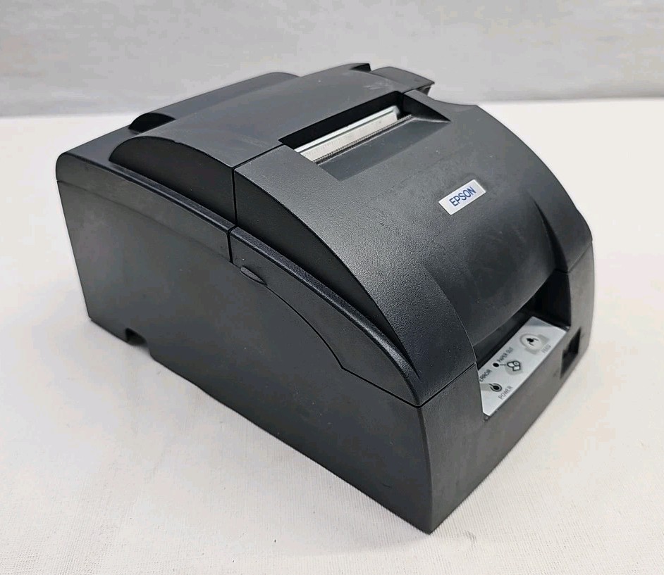 Nice Epson/Micros TM-U220B Receipt Printer with Power Supply Ethernet M188B