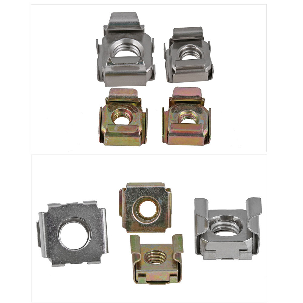 Cage Nuts M4 M5 M6 M8 Cabinet Nuts Rack Nuts 201, 304 Stainless Steel Color Zinc