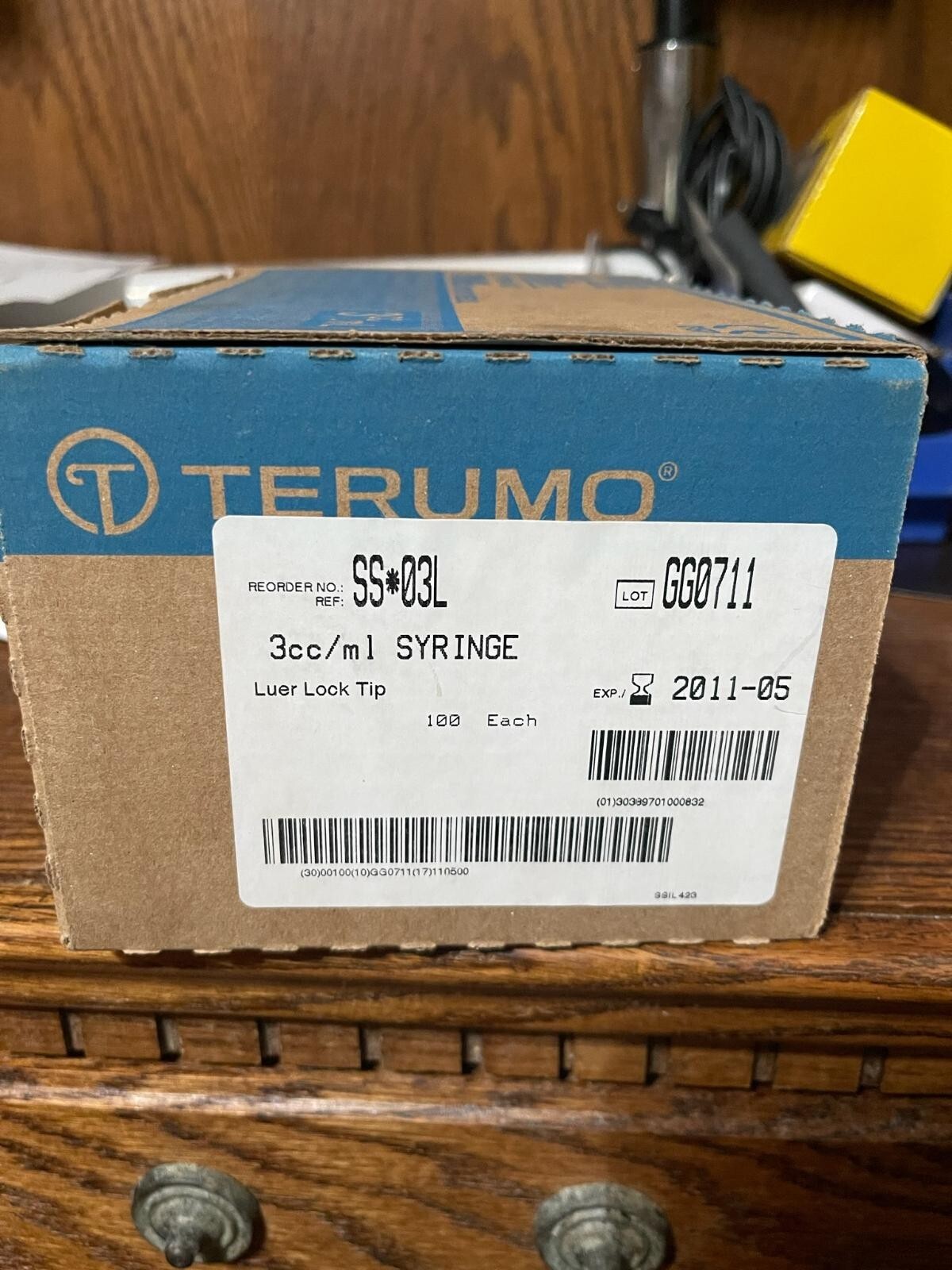 5 Terumo Syringe, 3cc/mL, Luer Lock Tip, 100/Box show to be expired