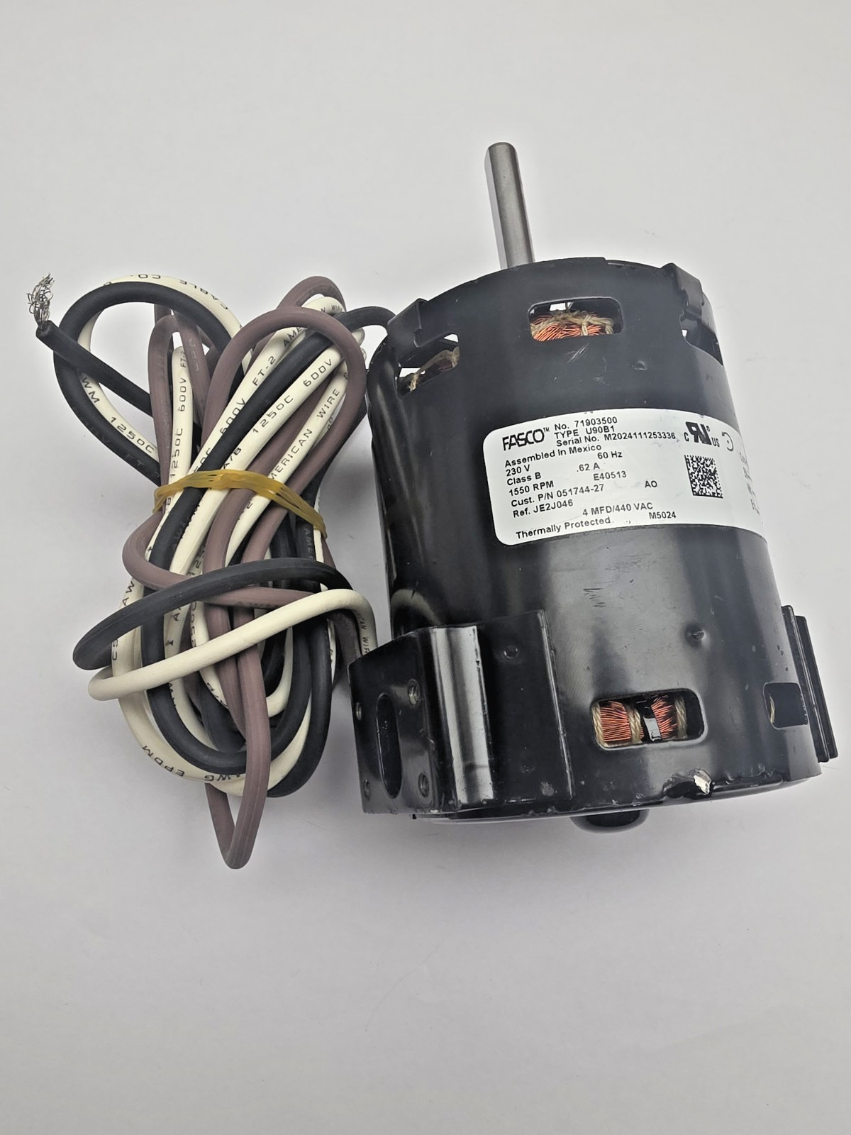 FASCO U90B1 71903500 Electric Motor 230V 1550 RPM HVAC Blower Motor