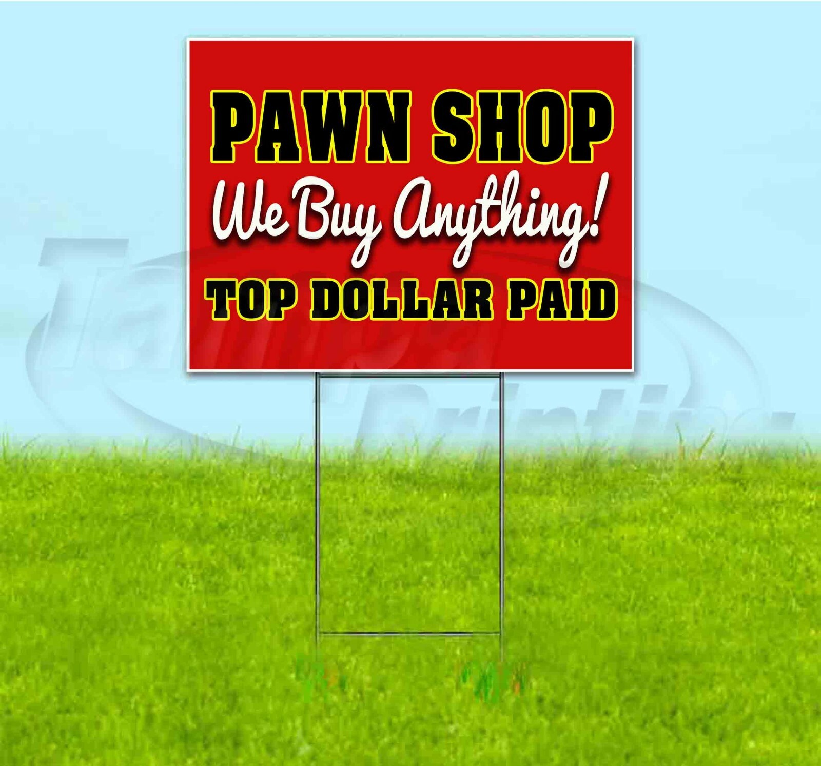 PAWN SHOP 18×24 Yard Sign WITH STAKE Corrugated Bandit USA BUSINESS ANTIQUE