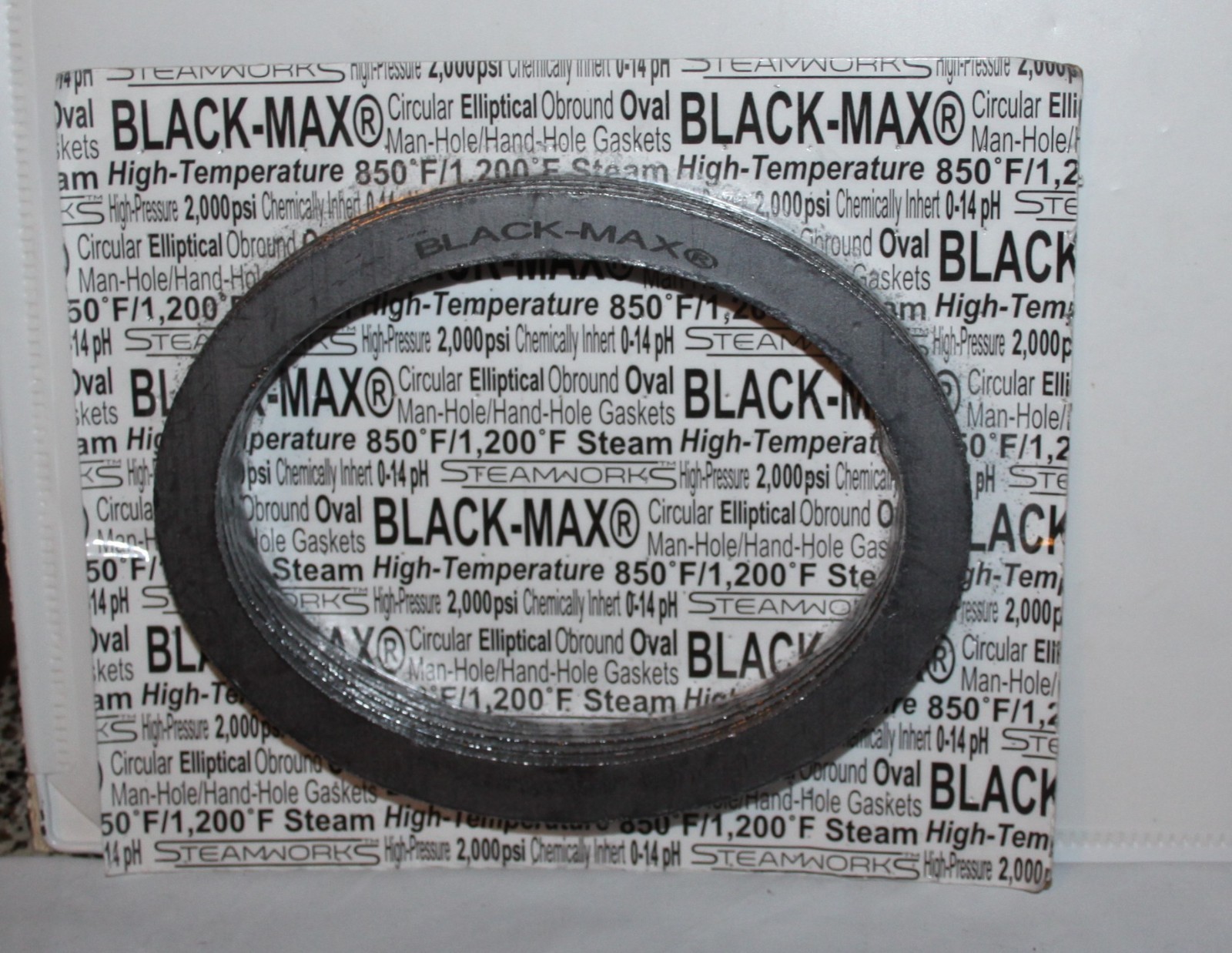 6 pack BLACK-MAX – 6″ x 8″ x 3/4″ Elliptical Hand Hole Gasket
