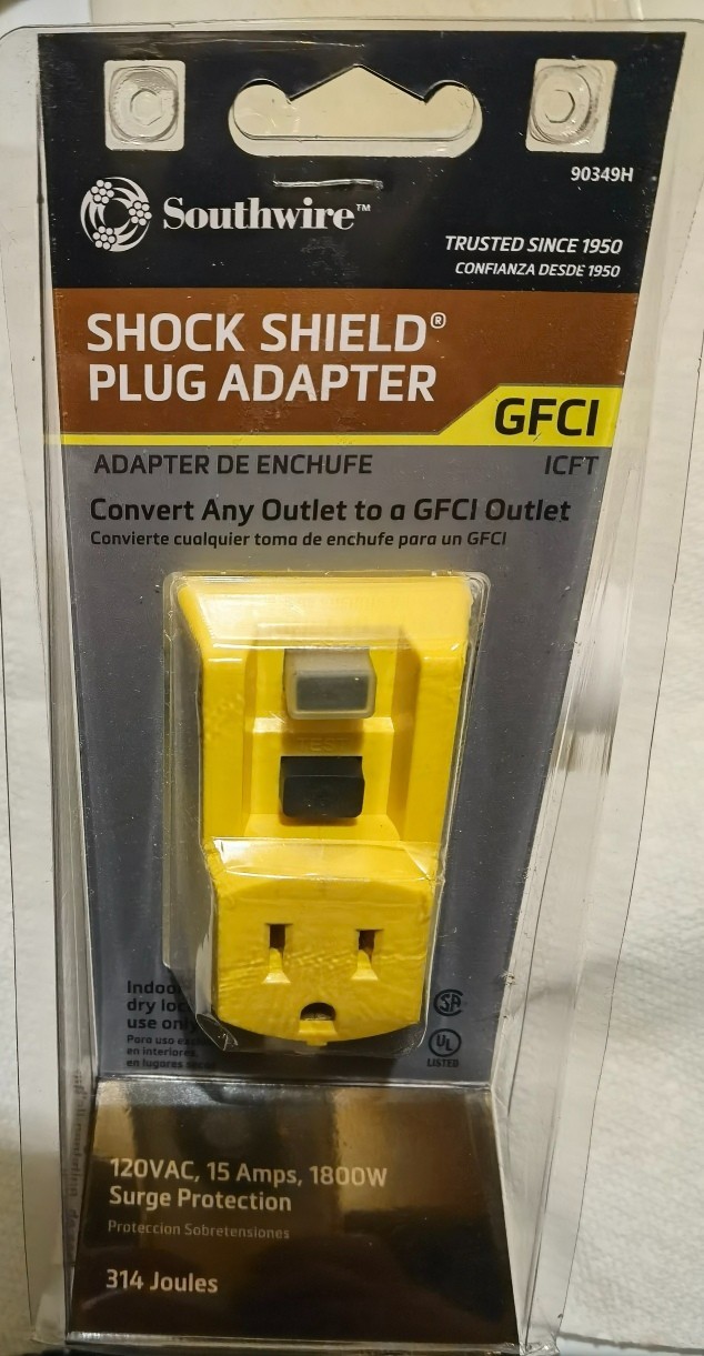Shock Shield Portable GFCI Plug Adapter Southwire – Electrical Safety Protector