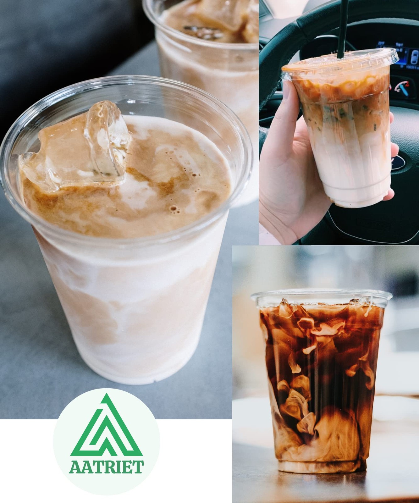 12 oz Clear Plastic Cups with Lids and Straws, Disposable 12 Ounces,