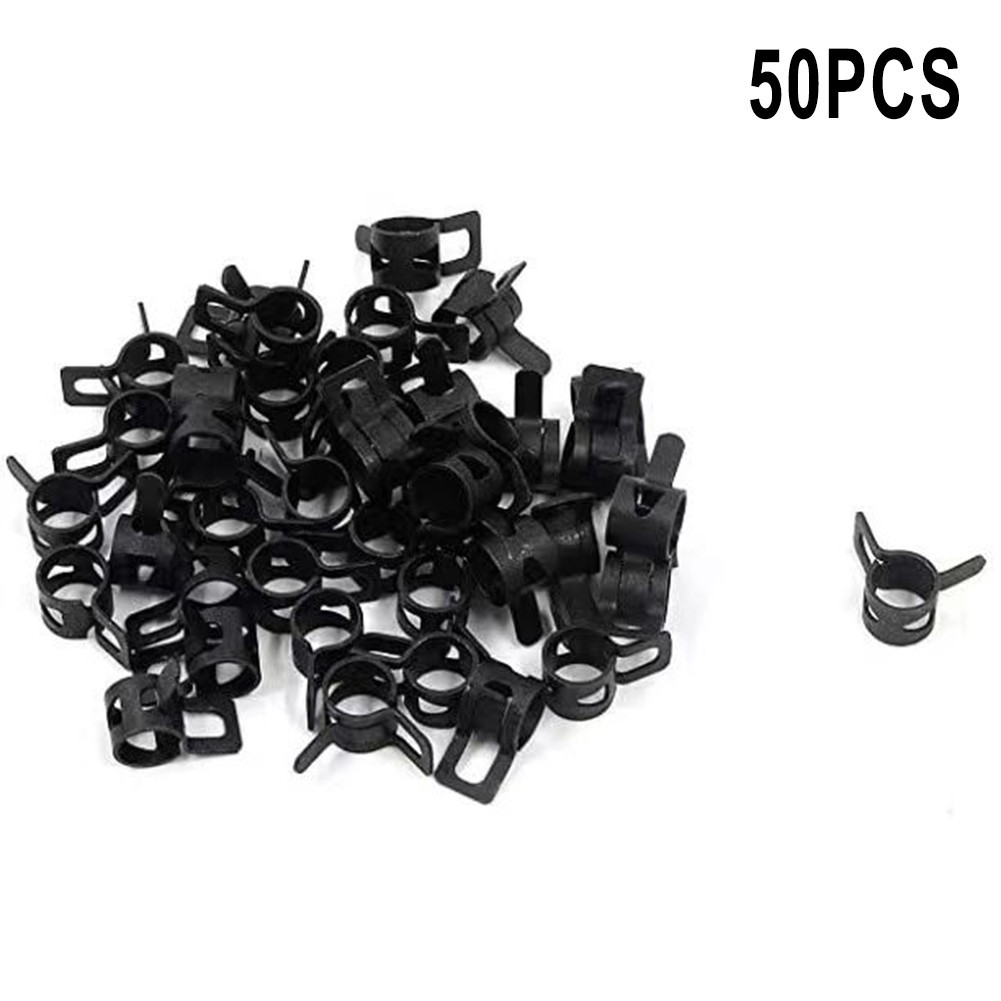 50 Pcs Spring Hose Clips 65 Manganese Steel Accessories Hardware Tools