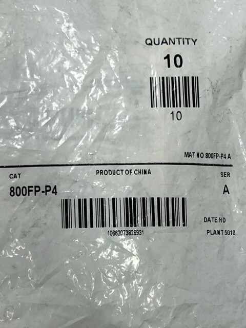 800FP-P4 Ser A 22.5mm Pilot Lamp Red New in Sealed Bag – Bag of 10 pcs