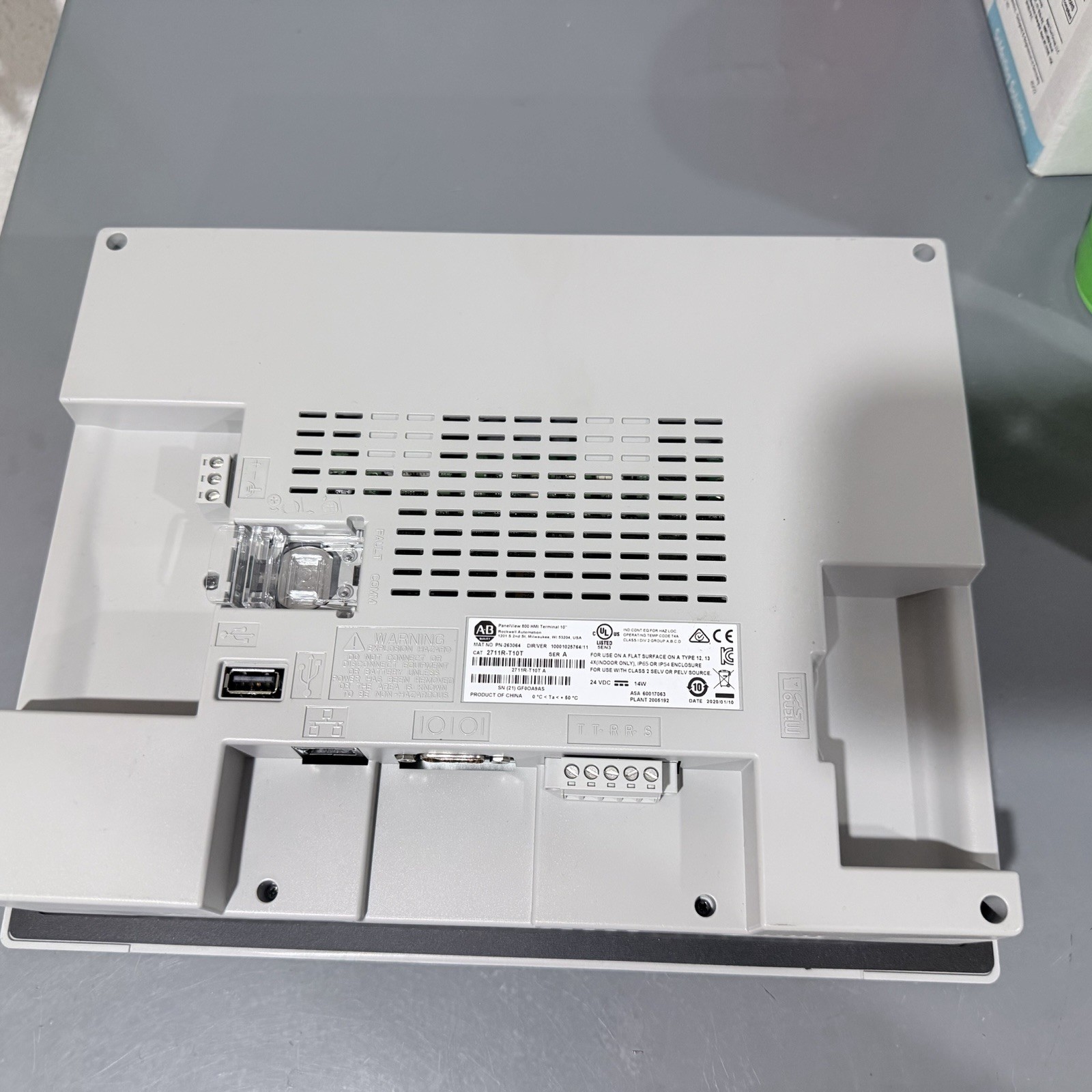 New Open Box Allen-Bradley 2711R-T10T PANELVIEW 800 10.4-INCH HMI TERMINAL