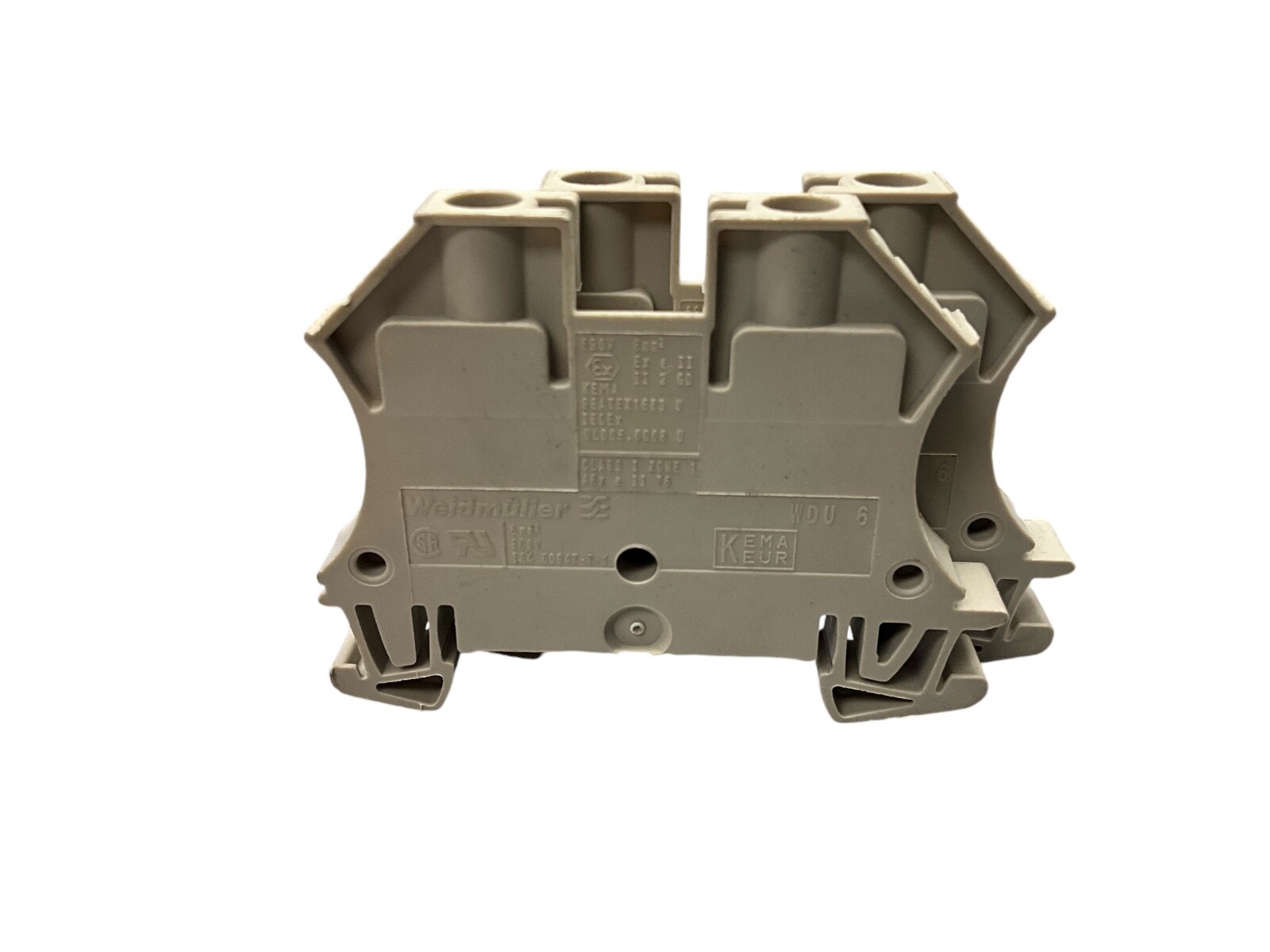 (2 PCS) WEIDMULLER WDU 6, 1020200000, Feed-Through Terminal Block