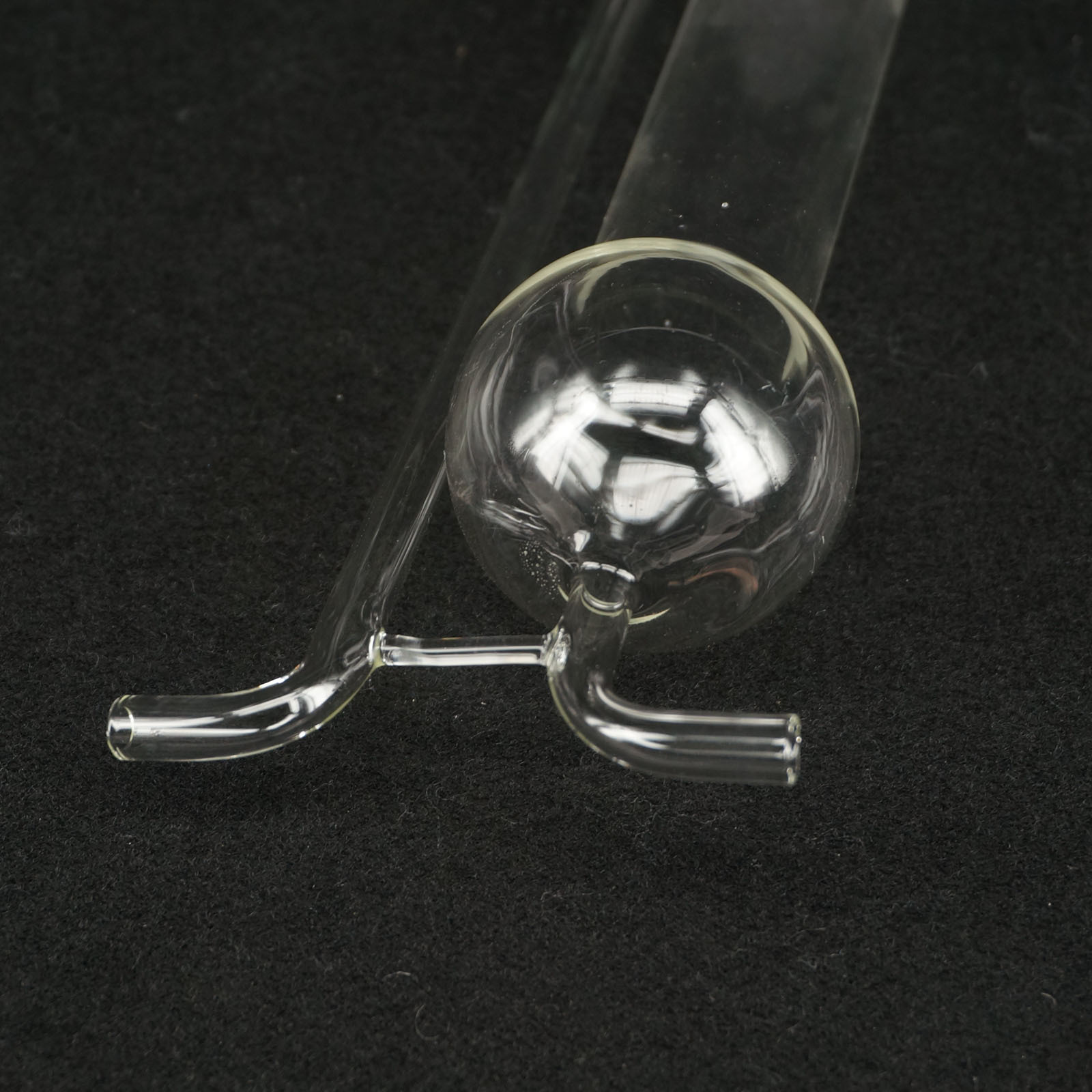 75ml Lab Clear Glass Porous Absorbing Tube U-shape Gas Sampling Bottle Glassware