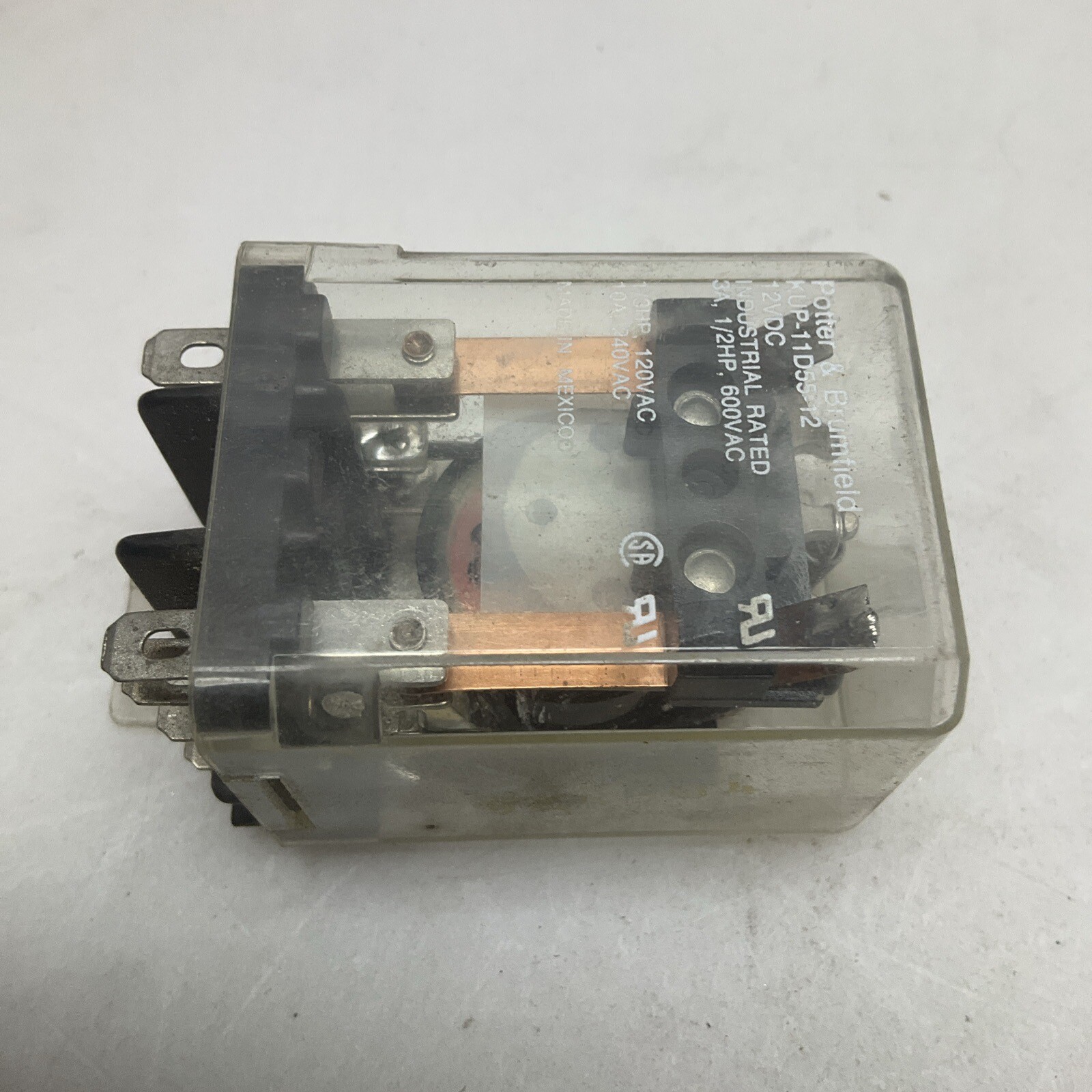 3 Pack Potter And Brumfield KUP-11D55-12 Panel Relay 3 Amp 1/2HP 600V AC 8 Pin