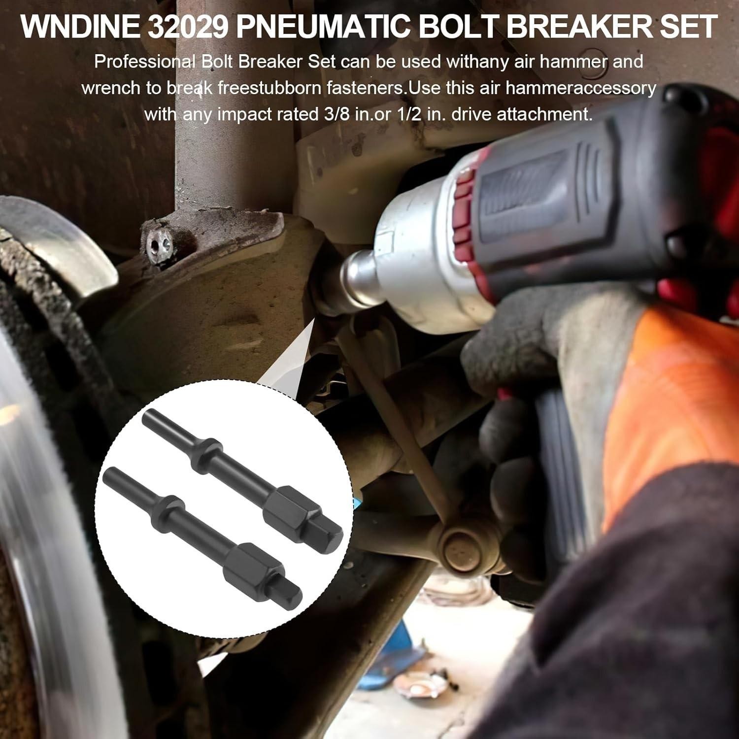 Shake 'n Break Pneumatic Bolt Breaker Set – 1/2" & 3/8" Heavy