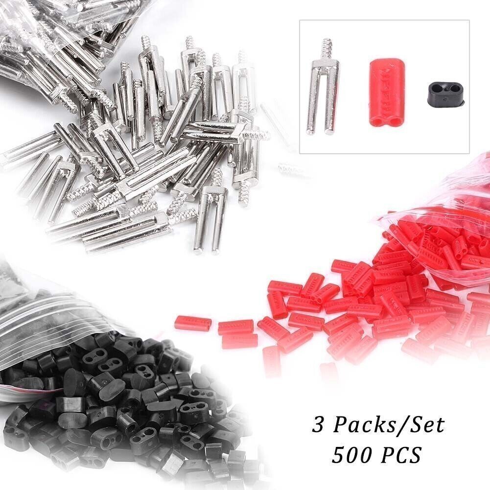 500 pcs 3 Packs Dental Master Twin Double II pins & Plastic Sleeves Wholesale