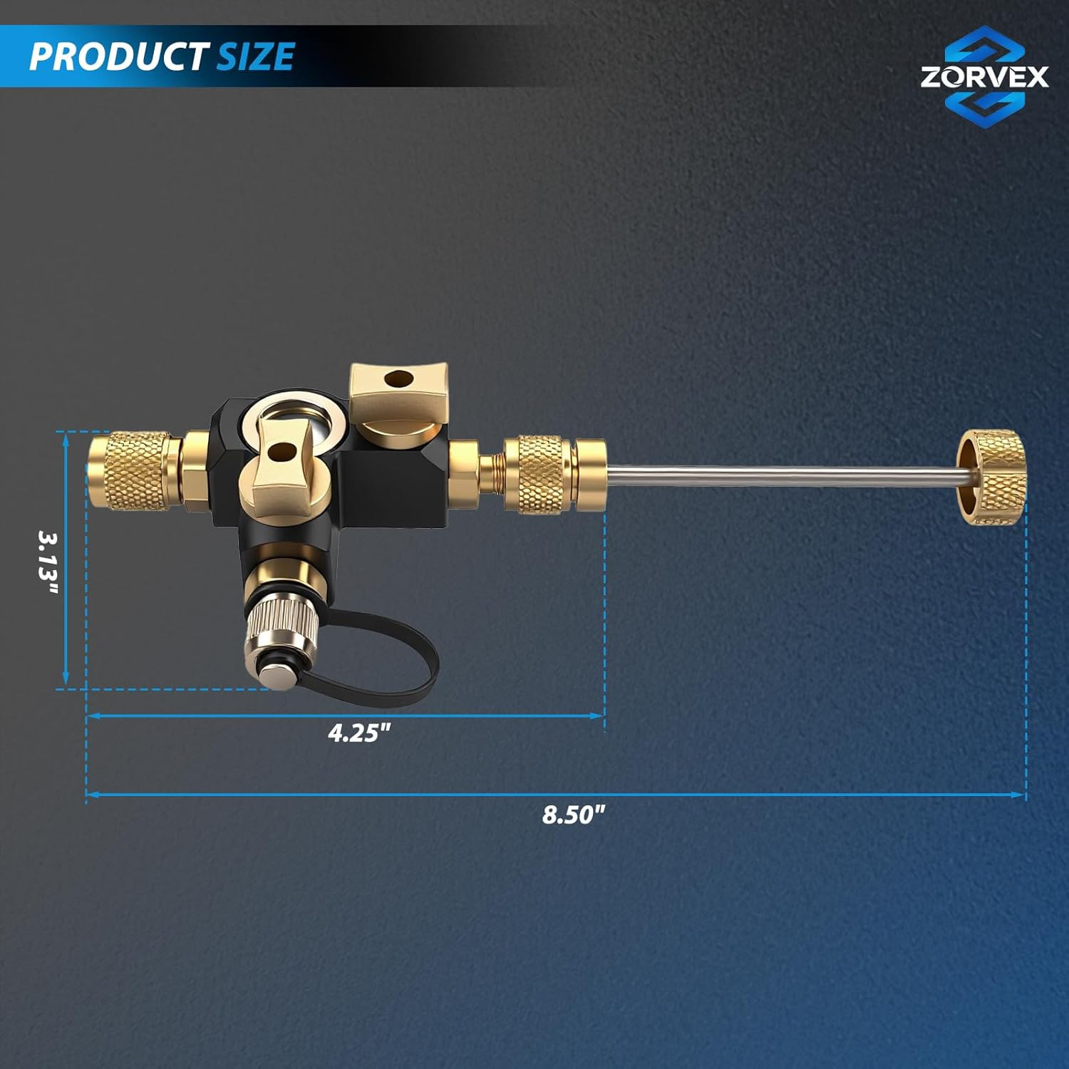 VC2G 1/4″ Valve Core Removal Tool Dual Valve with Sight Glass – Vacuum-Rated 20