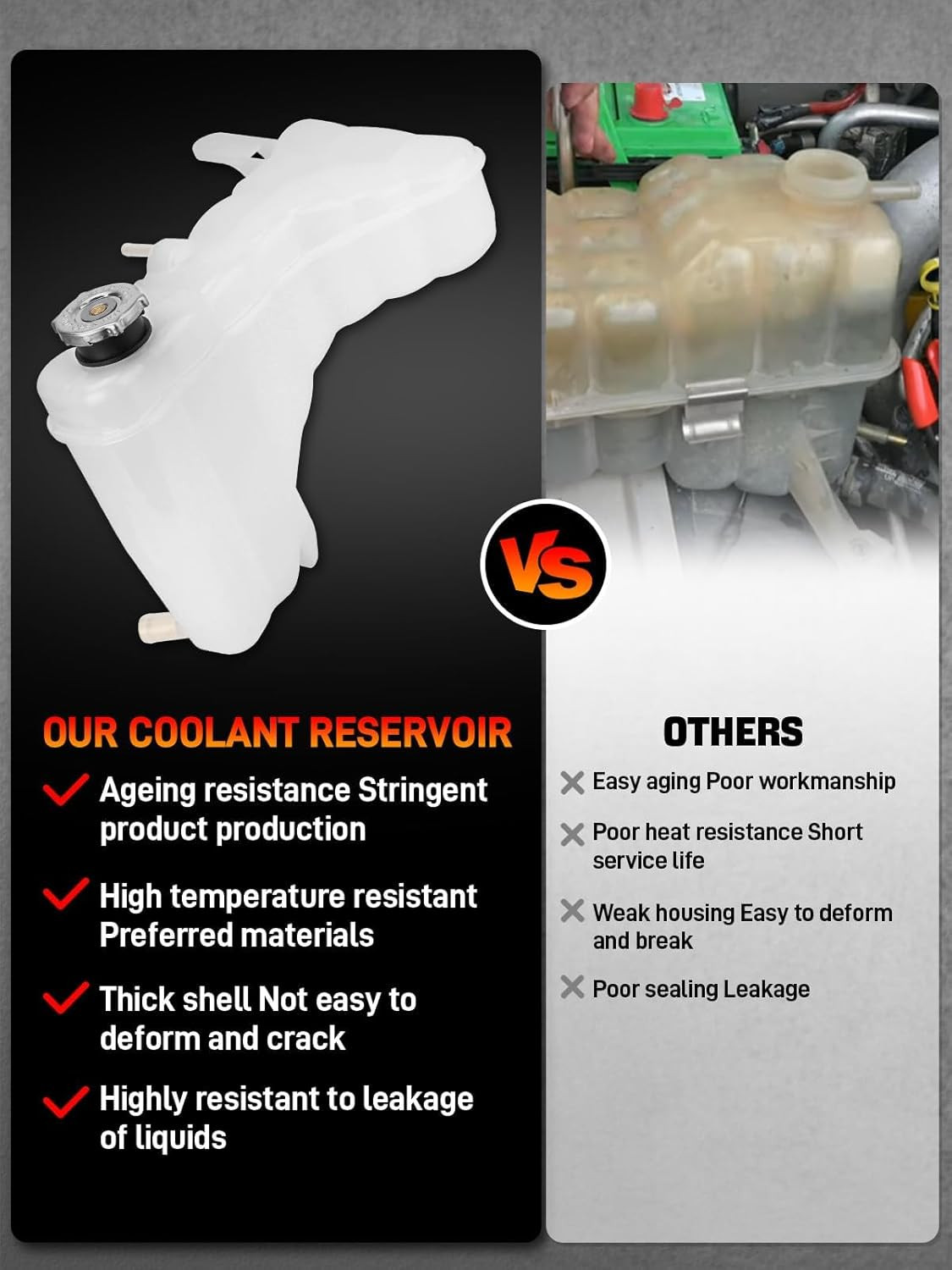 603-380 Engine Coolant Reservoir Tank w/ Cap Dodge Charger Chrysler 300 2011-23