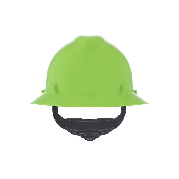 Msa Safety 815570 V-Gard Slotted Full Brim Hard Hat, Fas-Trac Iii Suspension,