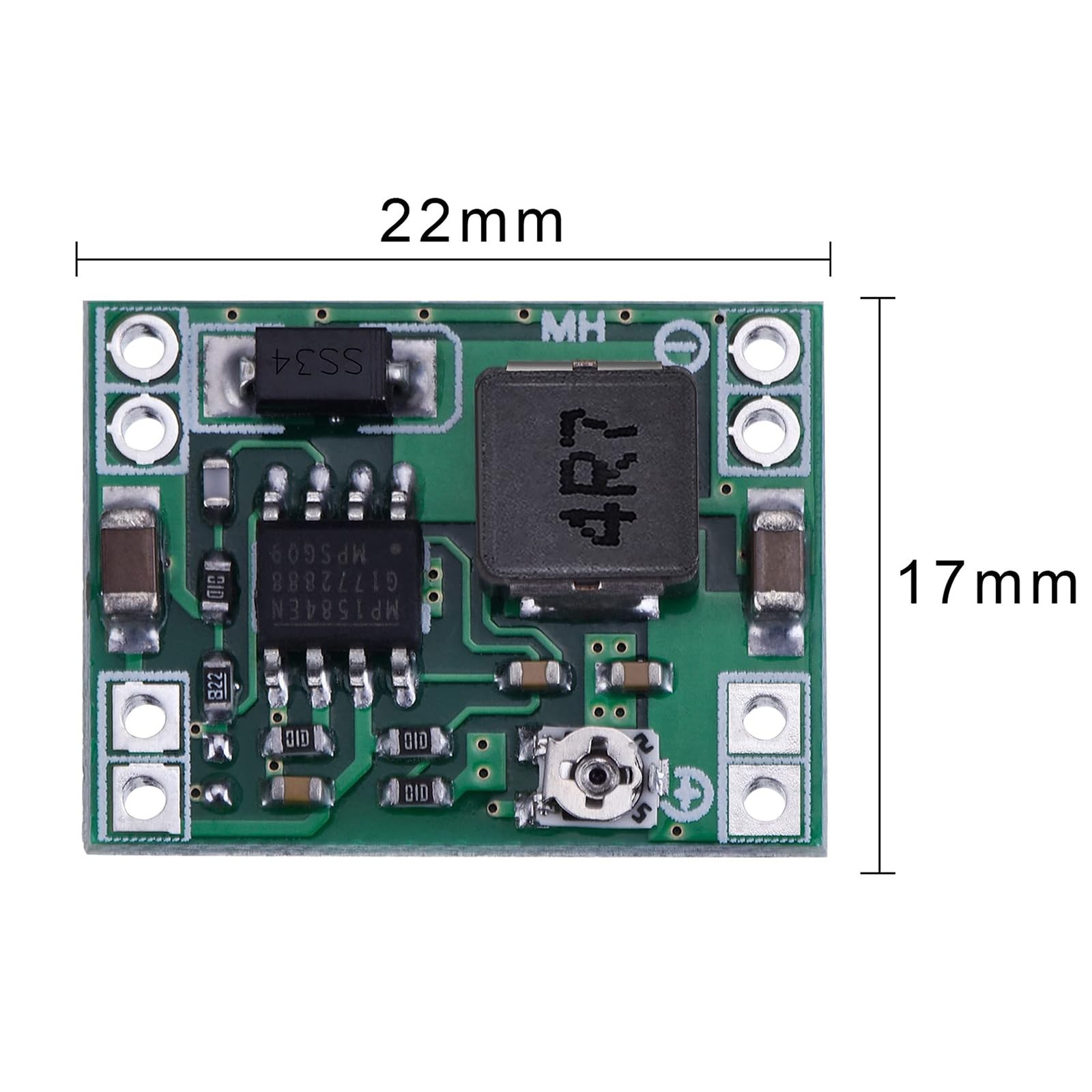 6 PCS Mini MP1584EN DCDC Buck Converter Adjustable 24V To 12V/9V/5V/3V 3A