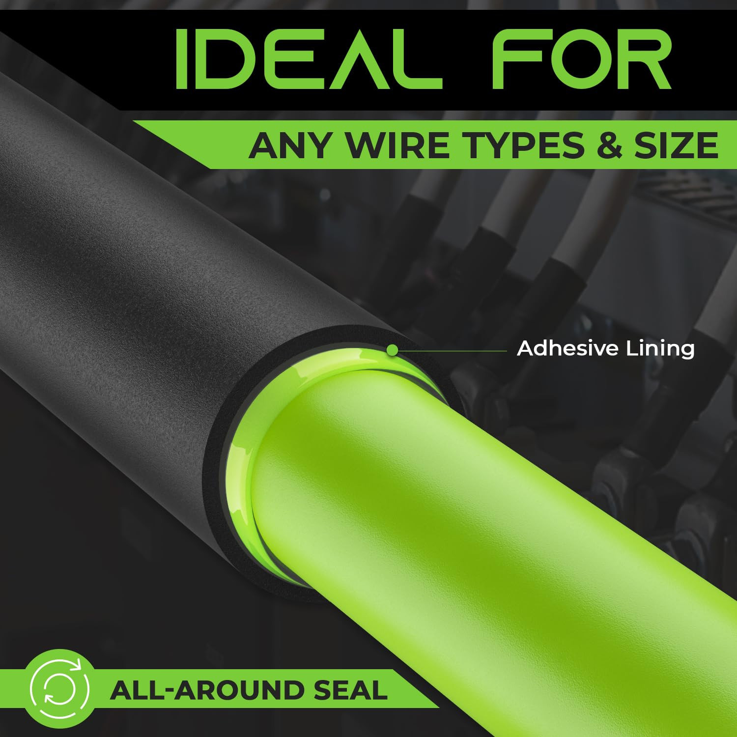 Diameter 2″(50mm) Heat Shrink Tubing 3:1 Ratio Dual Wall Adhesive Glue Lined