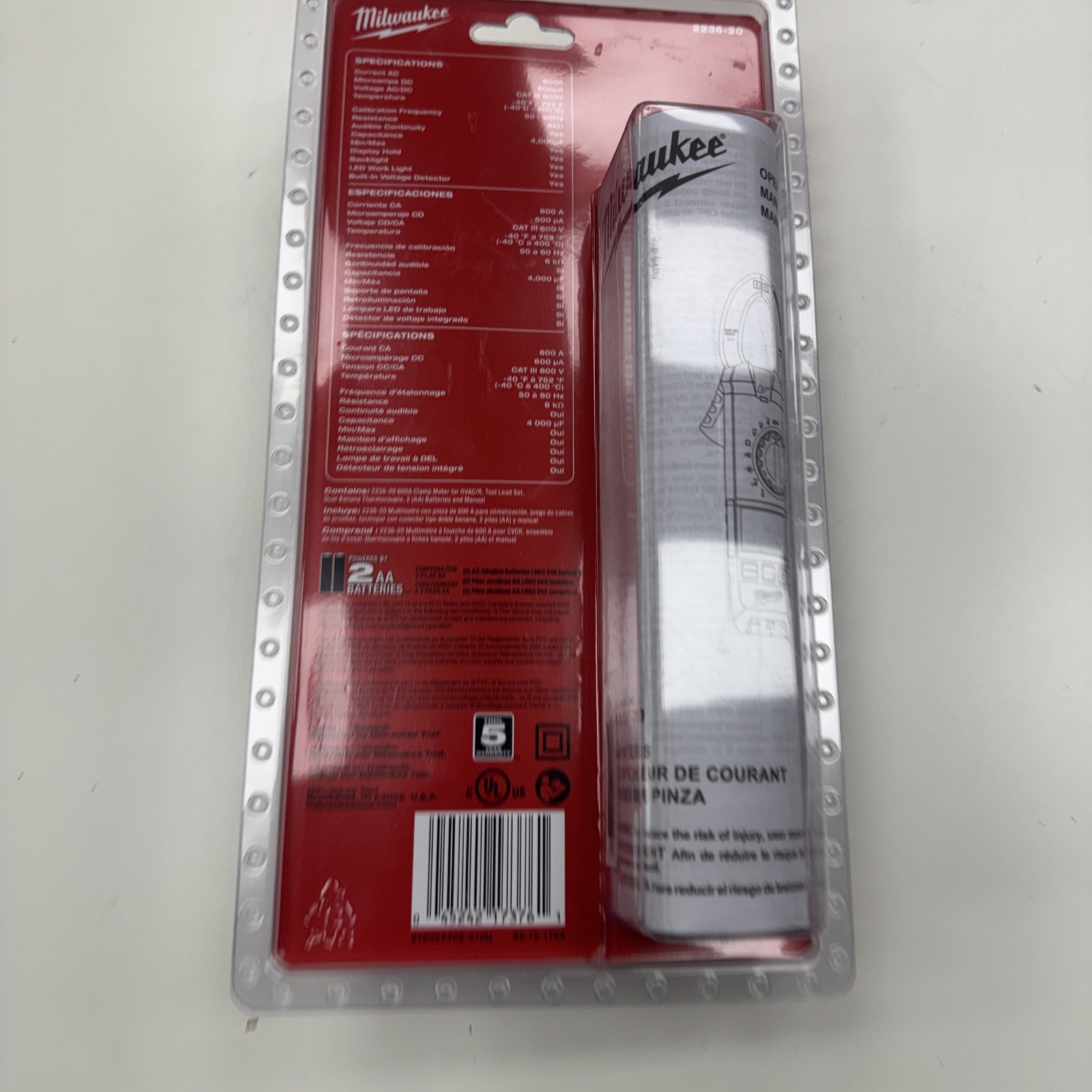 Milwaukee 2236-20 600A Clamp Meter For HVAC/R. ( V )