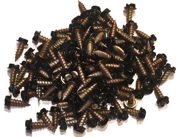 12,000 BLACK #8 x 1/2″ Rain Gutter Self Tapping Zip Screws Sheet Metal Hex Head