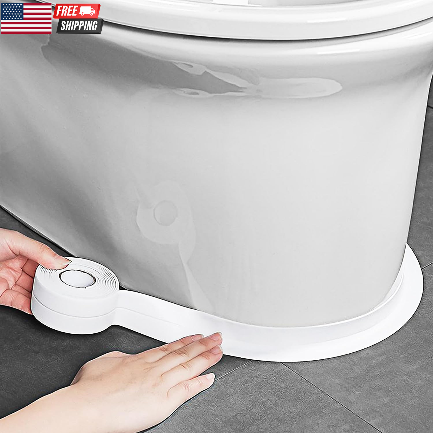 Waterproof Sealing Caulk Tape, Self Adhesive Sealant Strip for Bathroom, Toilet,