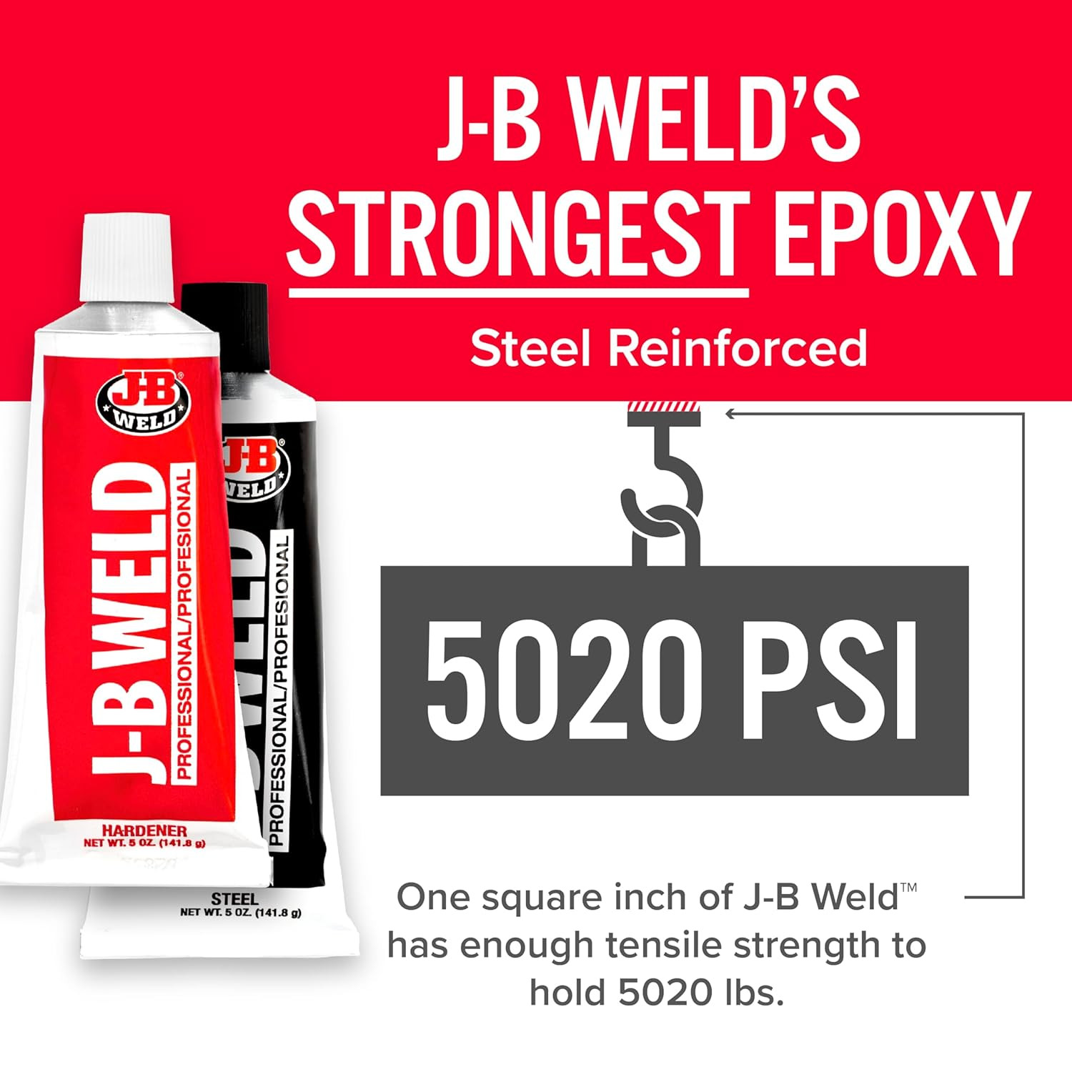 8281 Professional Size Steel Reinforced Epoxy – Hardener and Steel Pack – 10 Oz