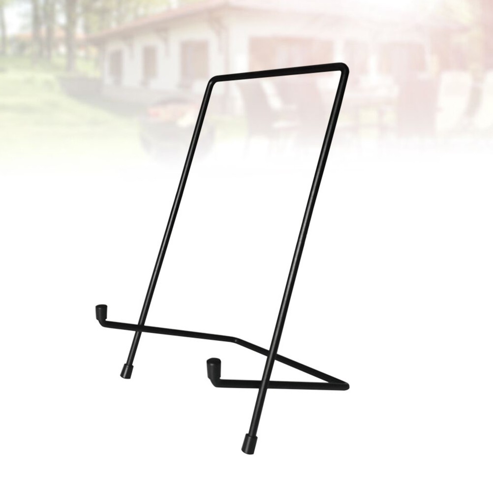 Iron Display Stand for Picture Frames with Baked Lacquer Finish Black
