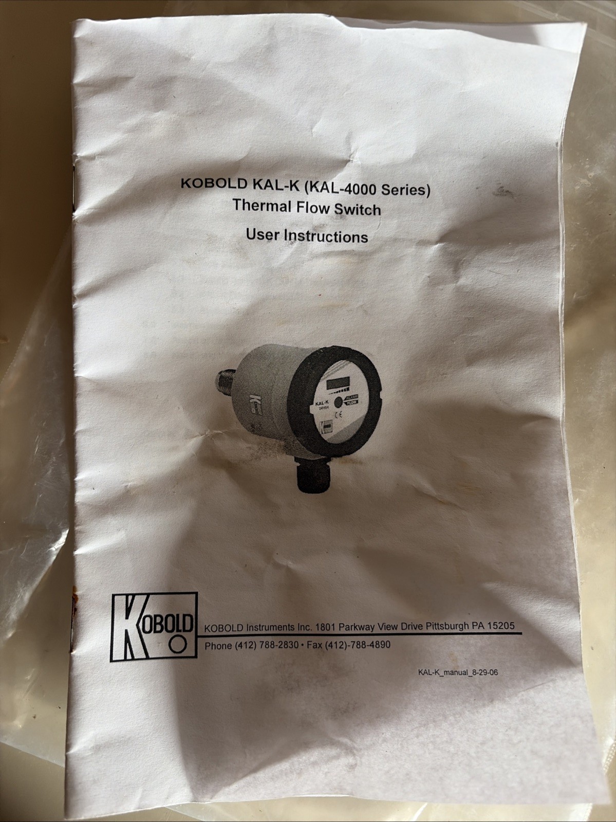 KOBOLD KAL-K Thermal Flow Switch (KAL-4000 Series)