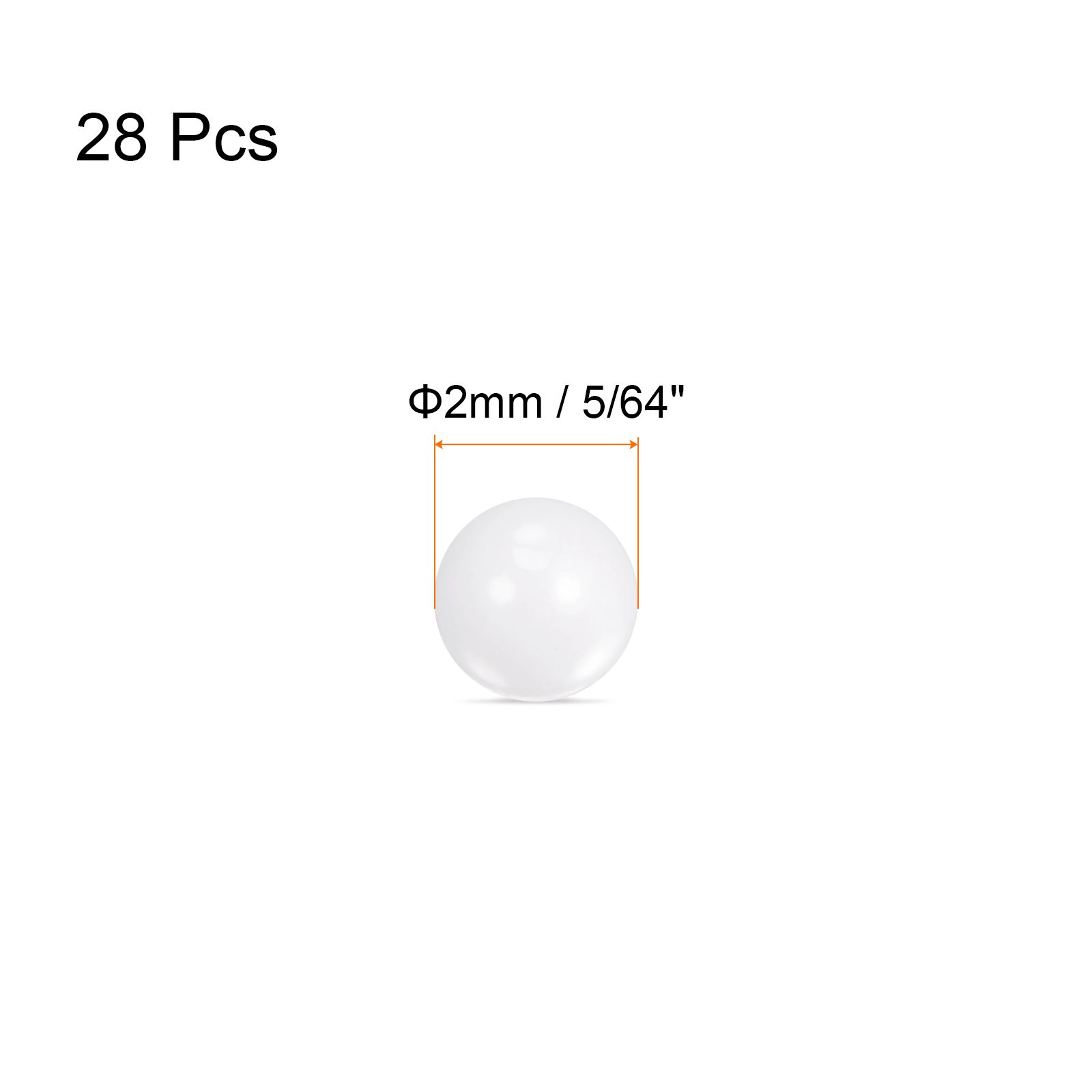 28pcs Ceramic Bearing Balls 2mm 5/64″ Zirconium Solid Ball G10 Precision Balls