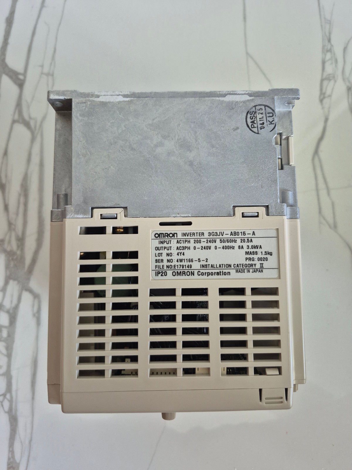 Omron 3G3JV-AB015 VFD Inverter 1.5kW 2HP 200–240V AC Drive. New Open Box