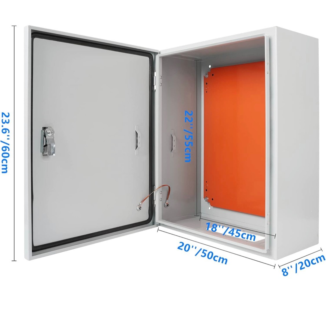 Cold Rolled Steel Electrical Box 23.6” x 20” x 8”’ Indoor/Outdoor