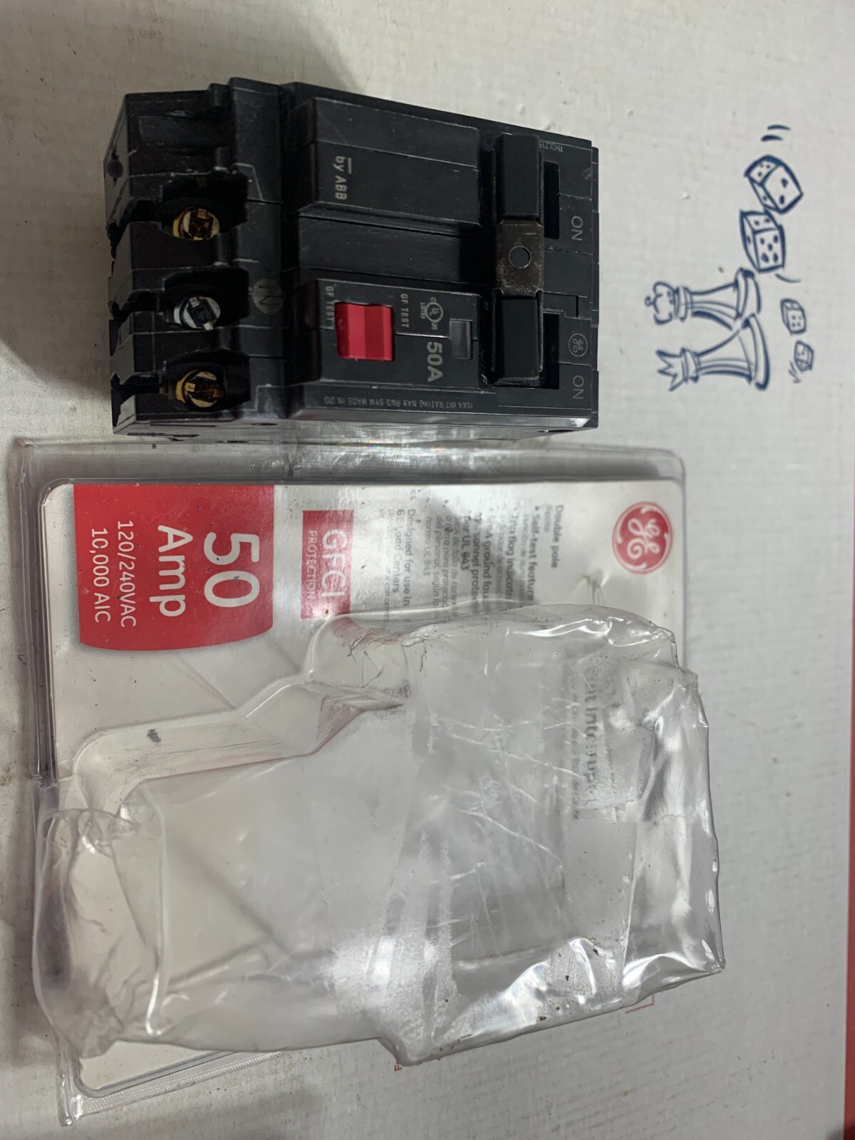 GE Ground Fault Circuit Interrupter 50A 120/240 VAC THQL2150GFT2P