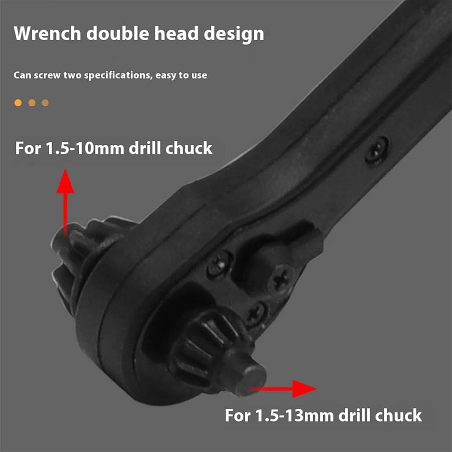 2-in-1 Ratchet Drill Chuck Key Wrench – Universal Chuck Key Replacement Tool for