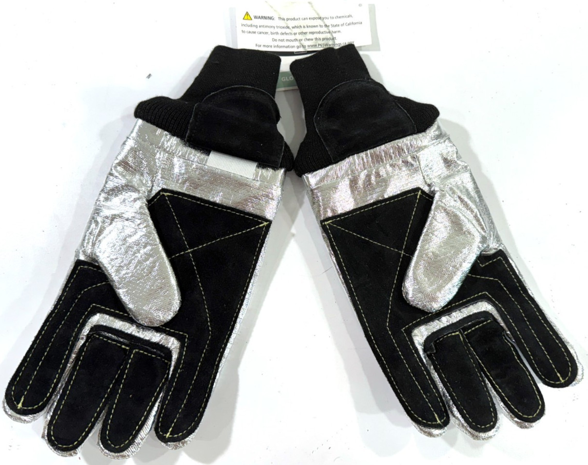 LARGE SHELBY 5200 PROXIMITY WRISTLET ALUMINIZED PBI FIREFIGHTING GLOVES MFG 2018