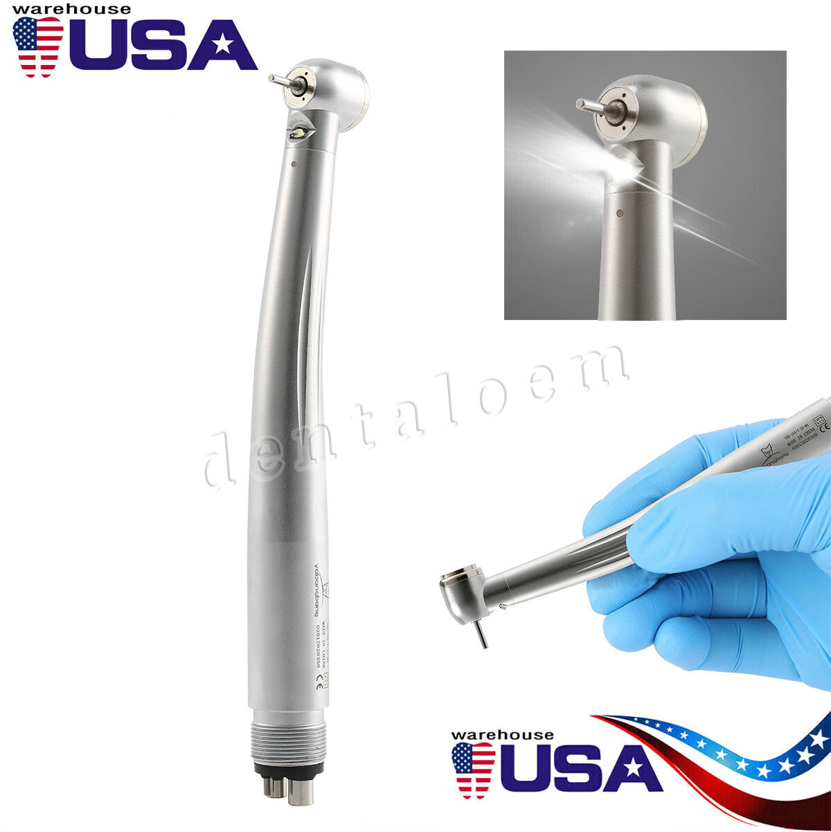 Dental Cartridge Turbine Rotor for LED/No LED /45° High Speed Handpiece 2/4H dr