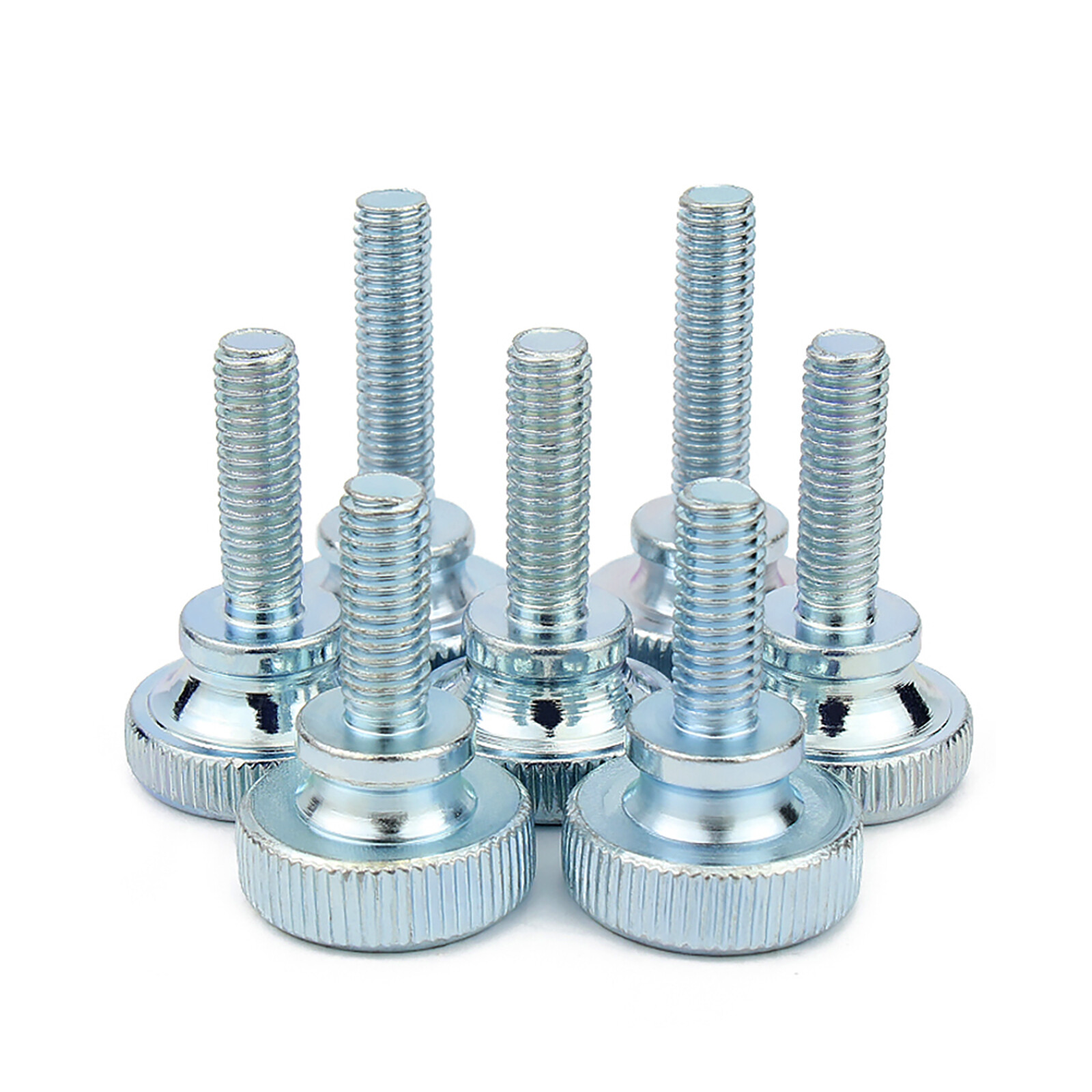 KNURLED THUMB SCREWS ZINC PLATED STEEL HAND GRIP KNOB BOLTS M3 M4 M5 M6 M8 M10