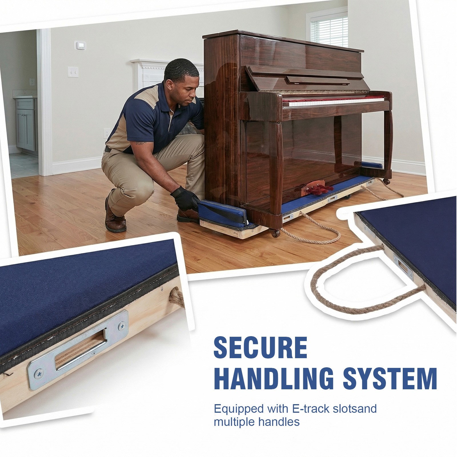 6′ Safety Board – Piano Moving Pad Skid Board – Equipment Movers (Blue)