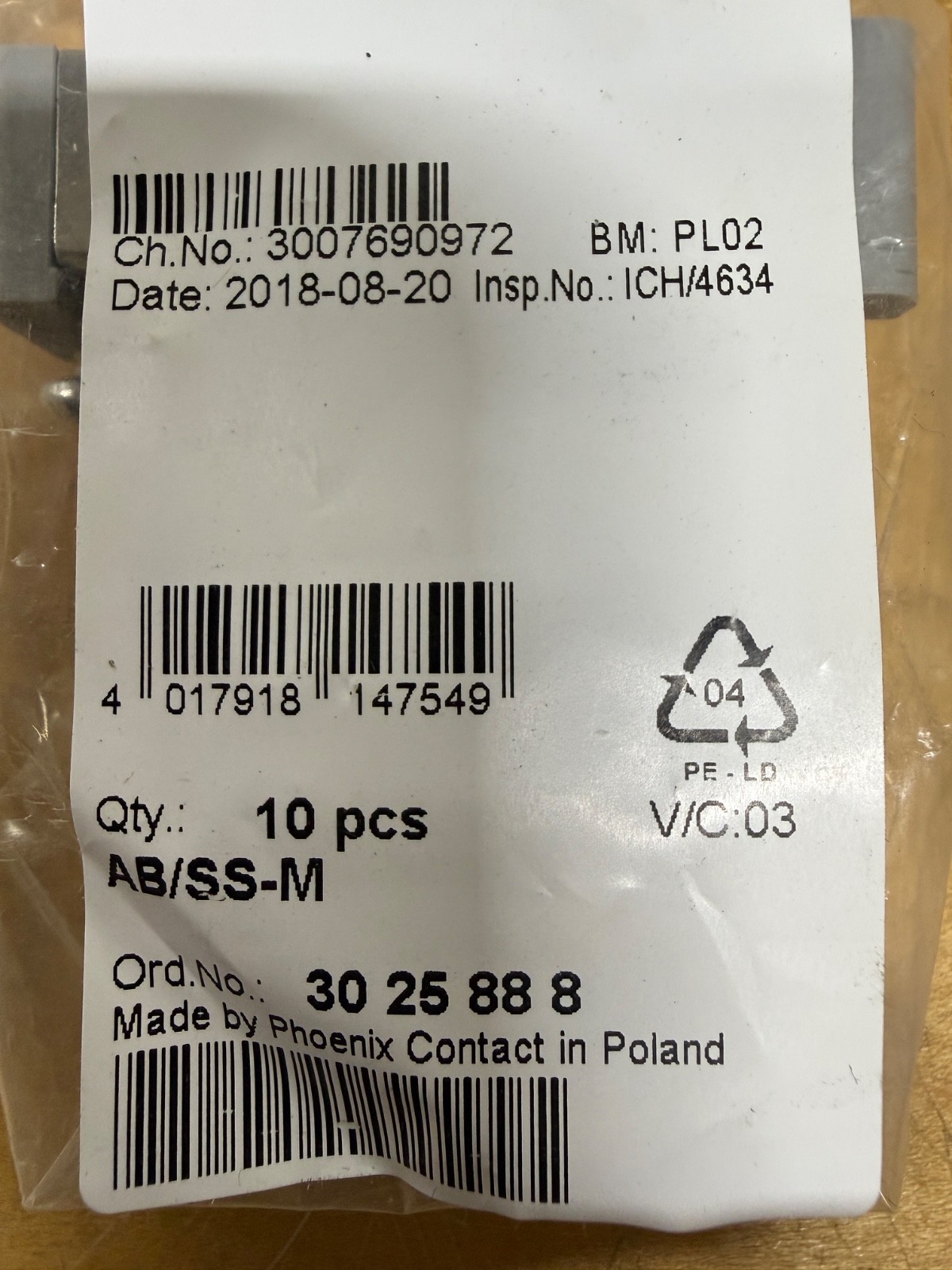 PHOENIX CONTACT 3025888 (BAG OF 10 PCS) -ITEM#987