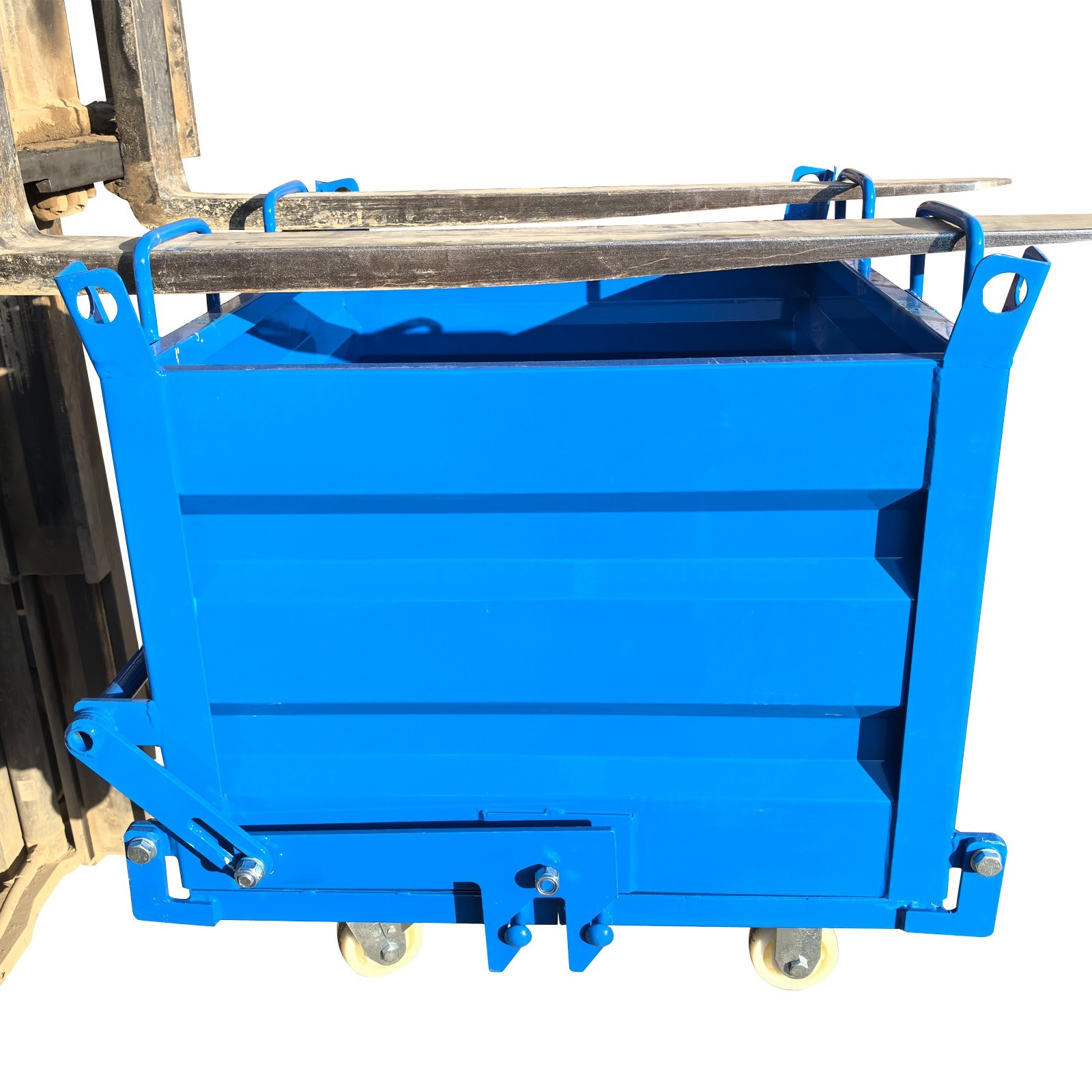 Construction Waste Scrap Bin Self-Dumping Steel Chip Containers for Forklifts