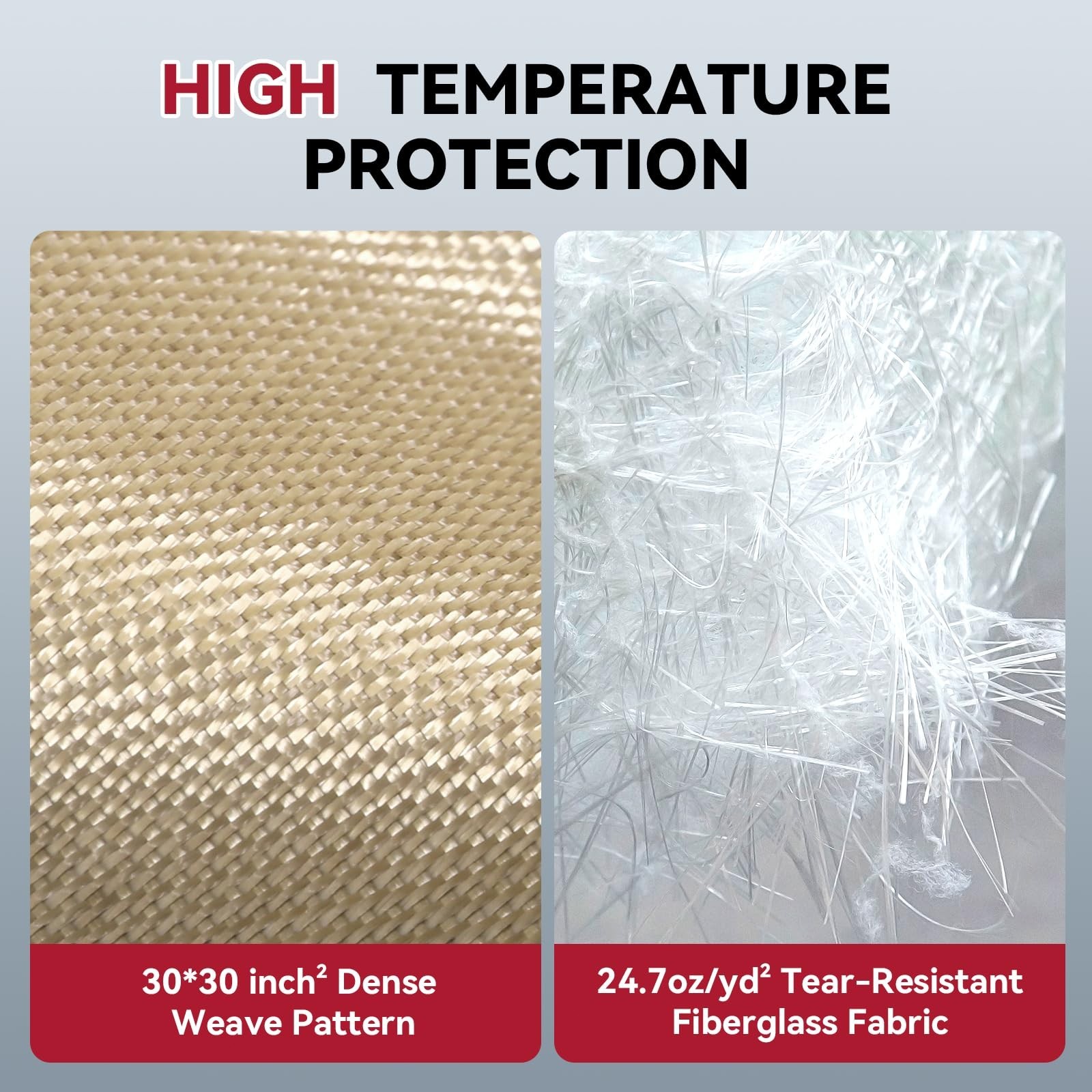 6x8FT Welding Blanket Fireproof 850GSM Thickened for Welders Retardant Fabric US