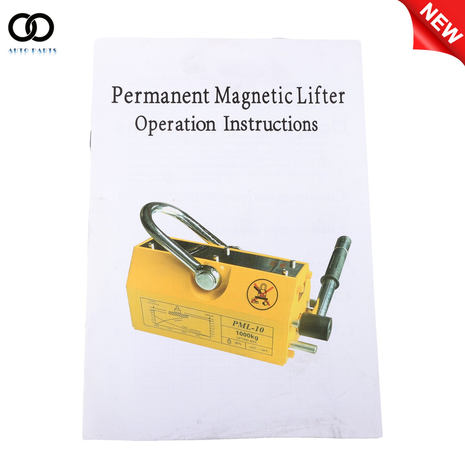 2200lbs 1000kg Steel Magnetic Lifter 2 Safety Factor, Heavy Duty Crane Hoist