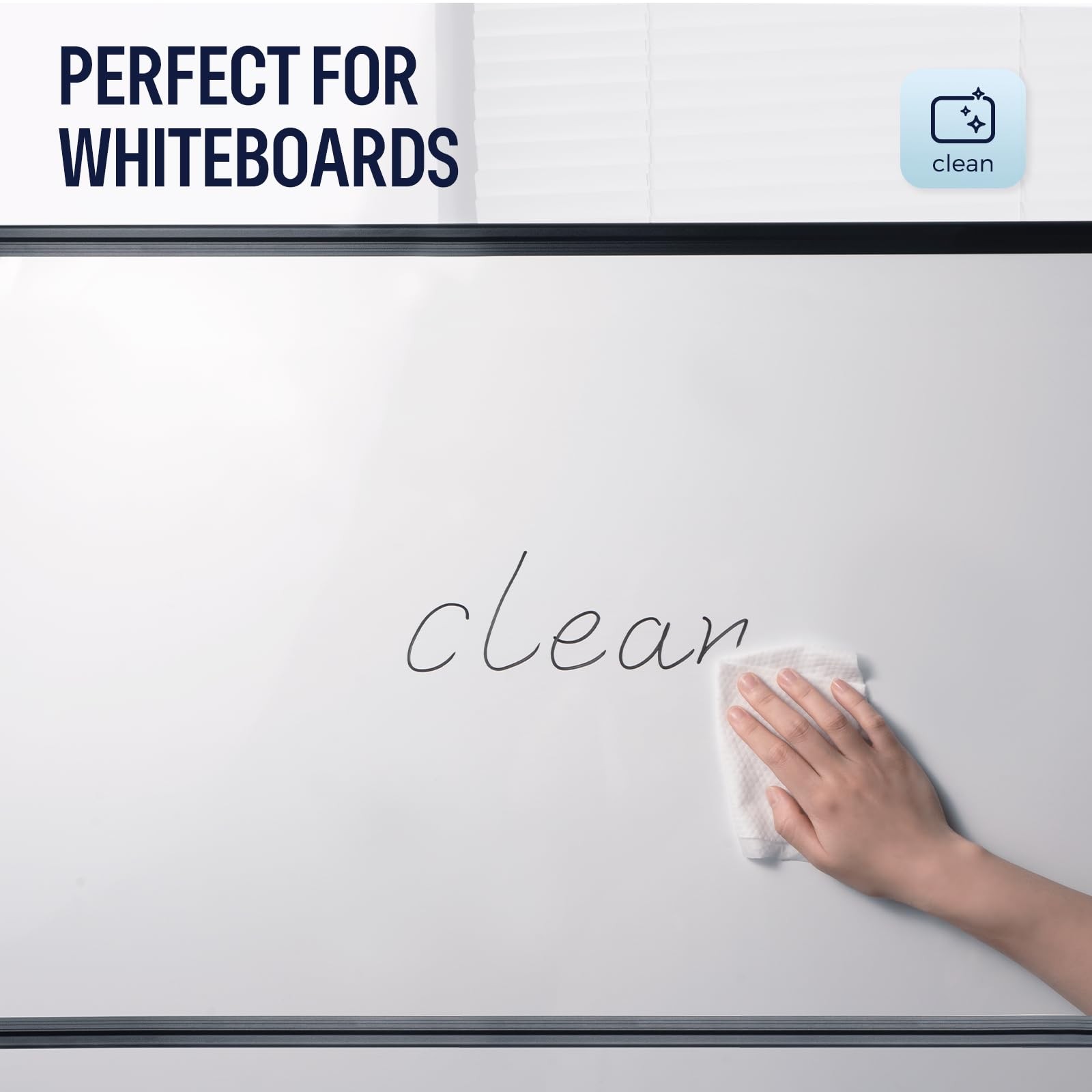 LOUKIN Dry Erase Wipes, Whiteboard Cleaning 50 Count (Pack of 1)