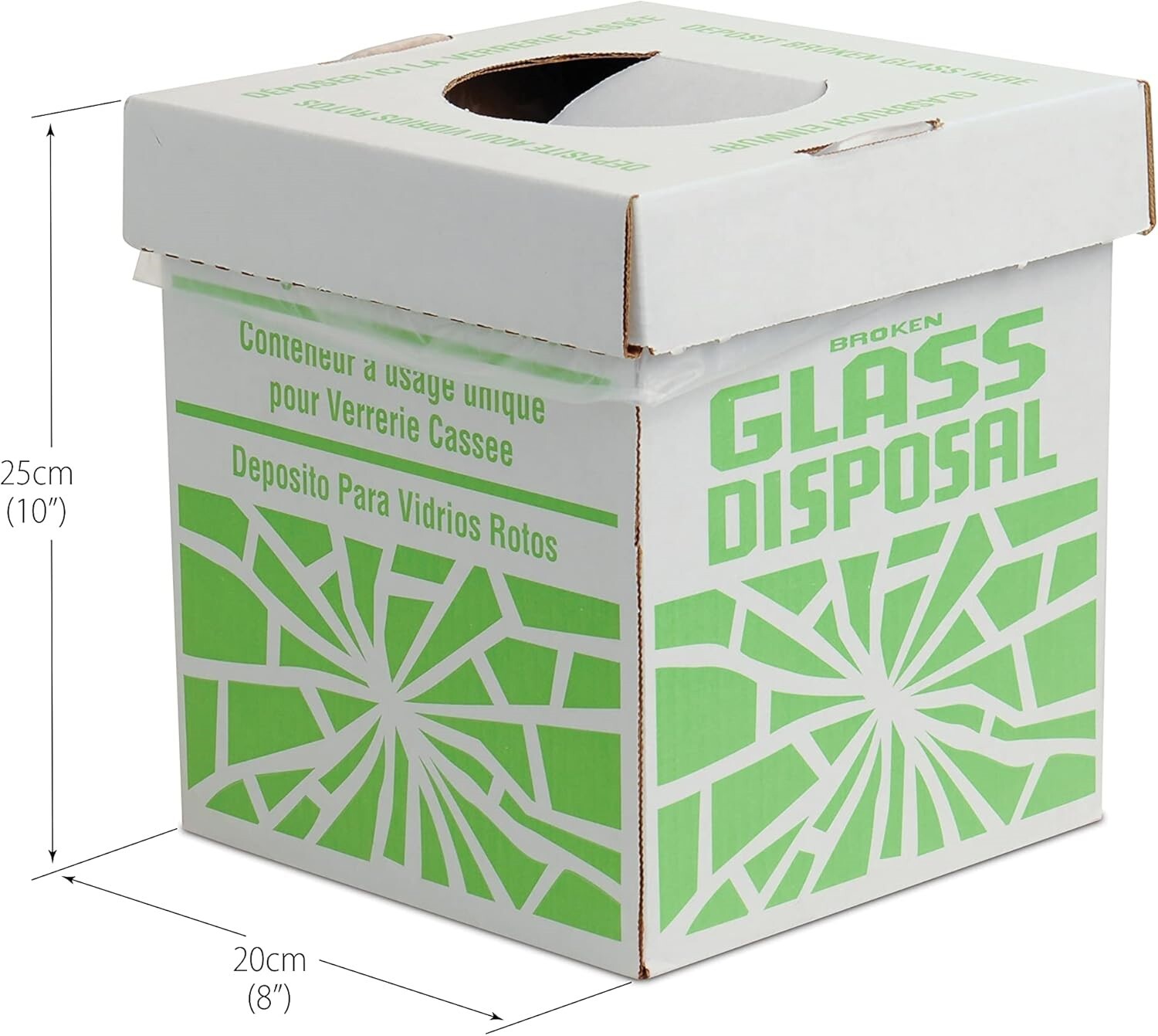 6Pack SP Bel-Art Cardboard Disposal Cartons for Glass 8 x 8 x 10 Inches NEW