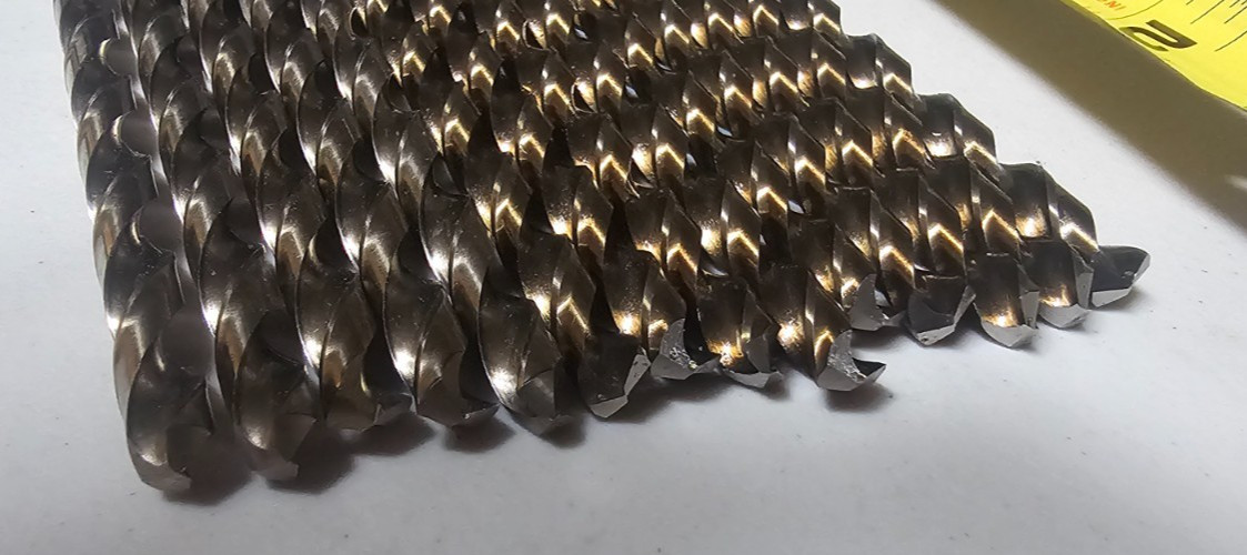 Lot of 15 Long HSSCO SIZE K – Cobalt drills SPAIN