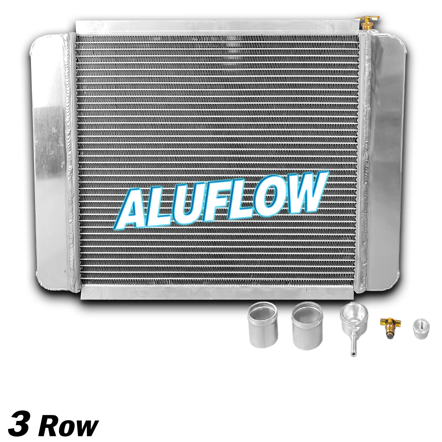 209663B 24″ x 16″ Overall Universal Custom Performance Radiator Kit All Aluminum
