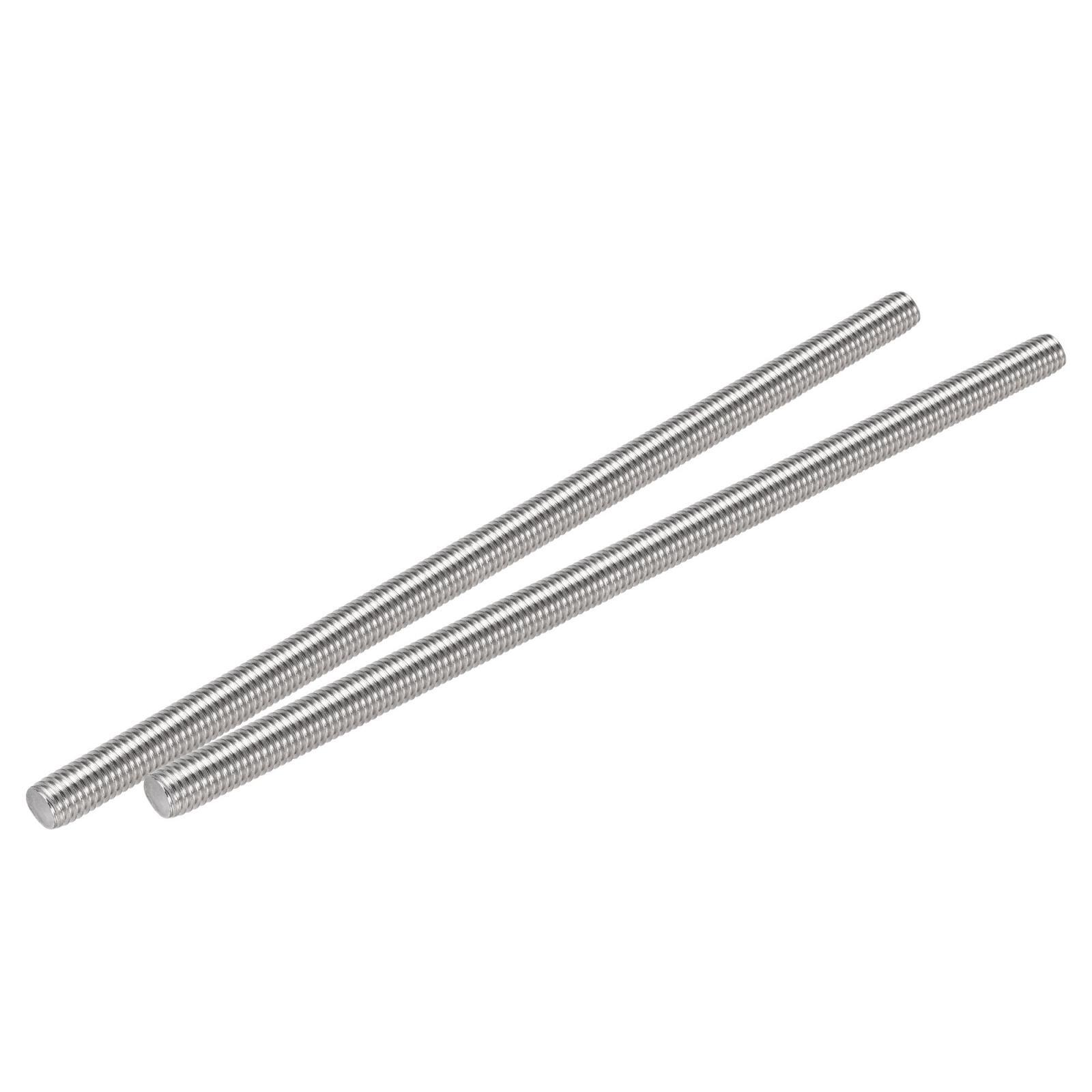 2pcs M12 x 300mm Fully Threaded Rod 304 Stainless Steel Right Hand 1.75mm Pitch