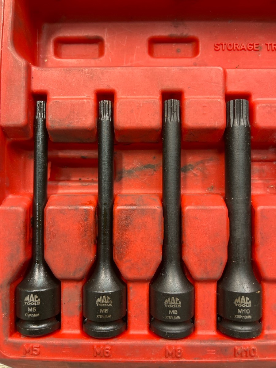 Mac Tools 8-Piece Long Impact Triple Square Driver Set SXMTSPL8PT (A1D033314)