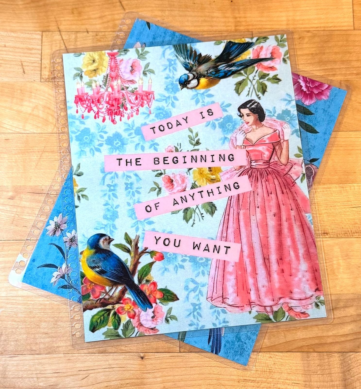 Today is Beginning of Anything Cover Set 4 use w/ Erin Condren Life Planner~